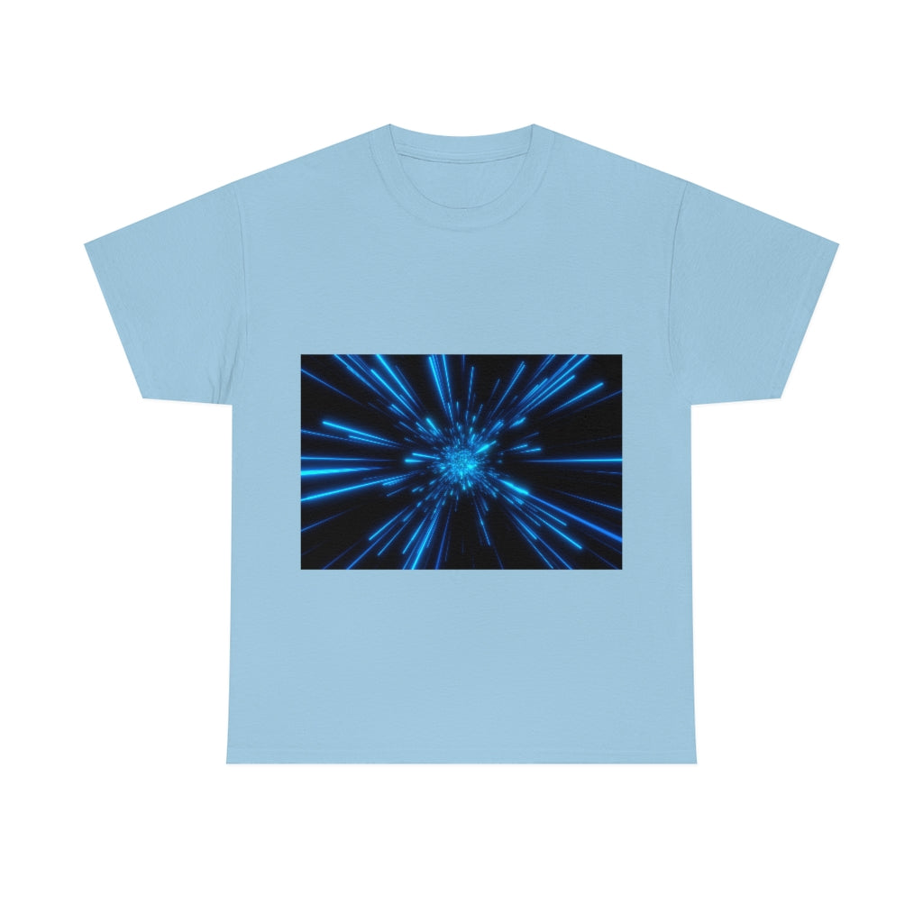 Abstract Space in Blue Unisex Heavy Cotton Tee