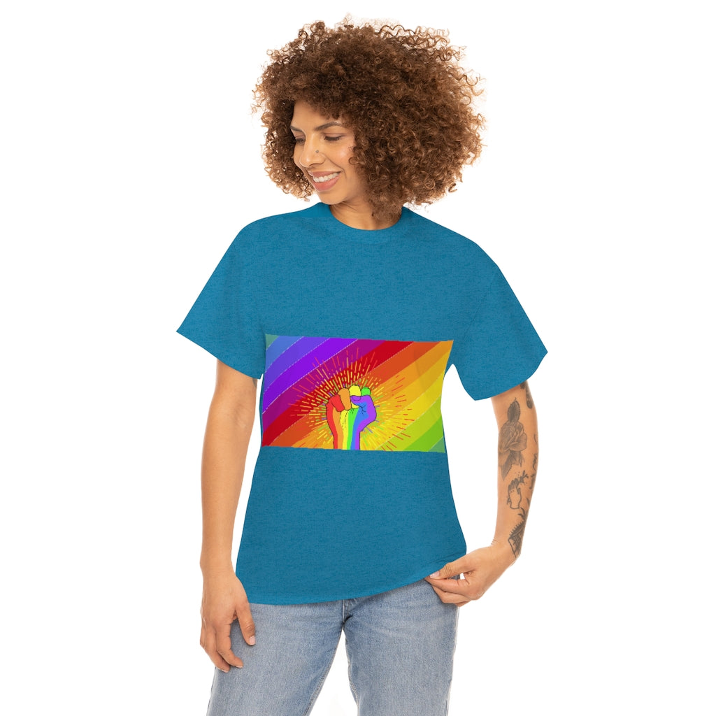 Fist Pump for Pride Unisex Heavy Cotton Tee