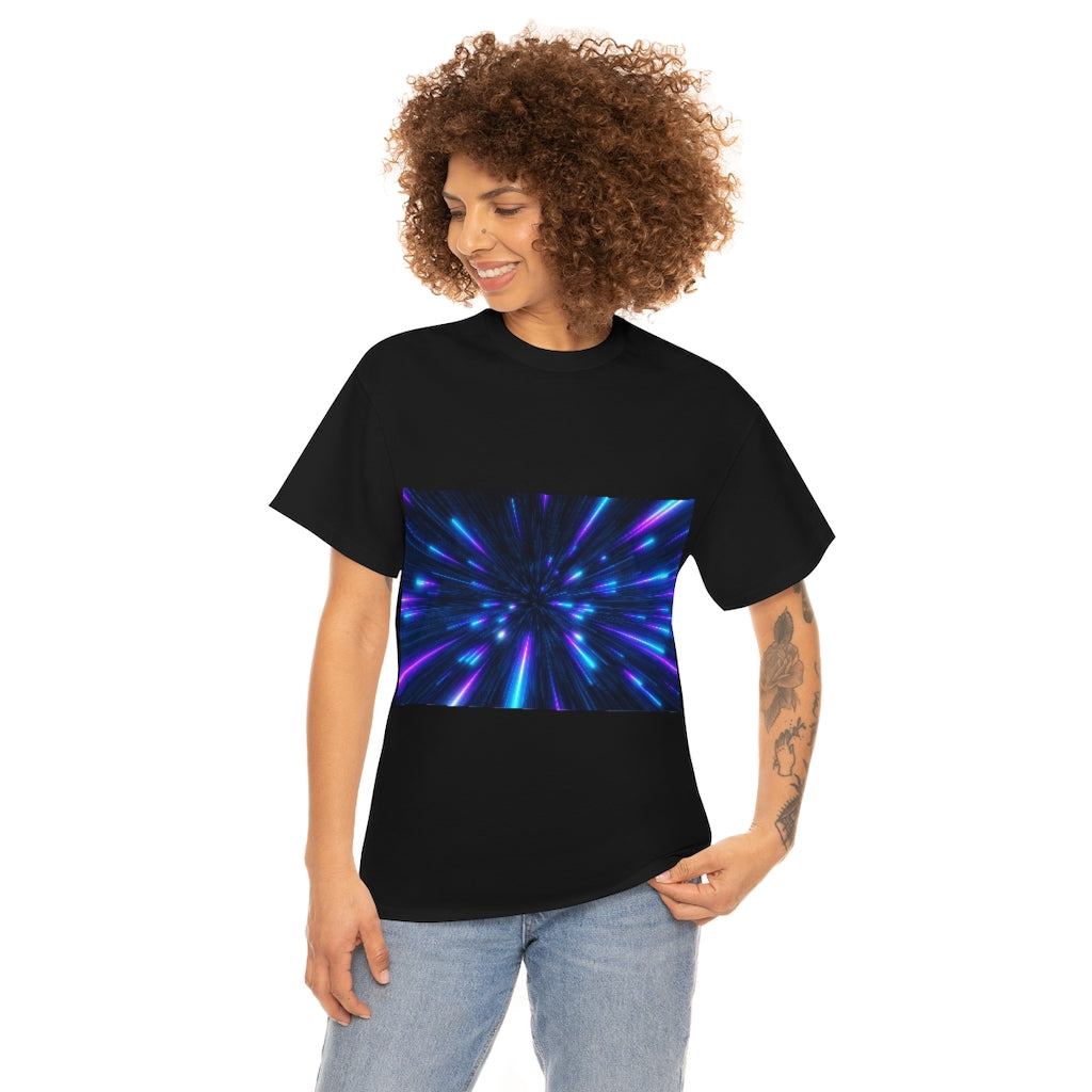 Abstract Space Purple Unisex Heavy Cotton Tee