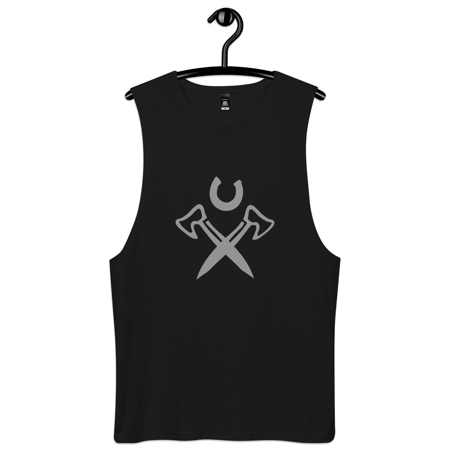 Axes and Horsehoe Men’s drop arm tank top