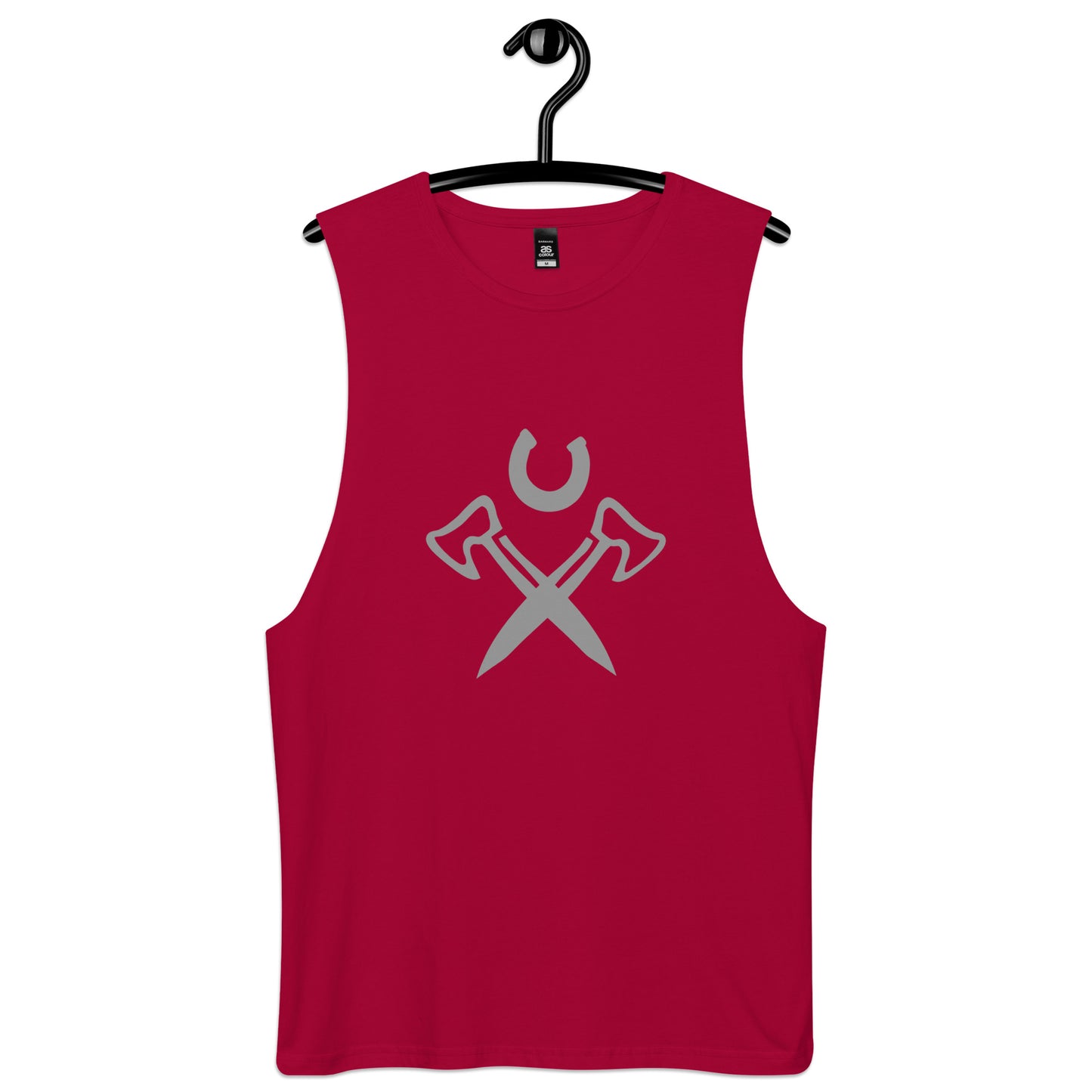 Axes and Horsehoe Men’s drop arm tank top