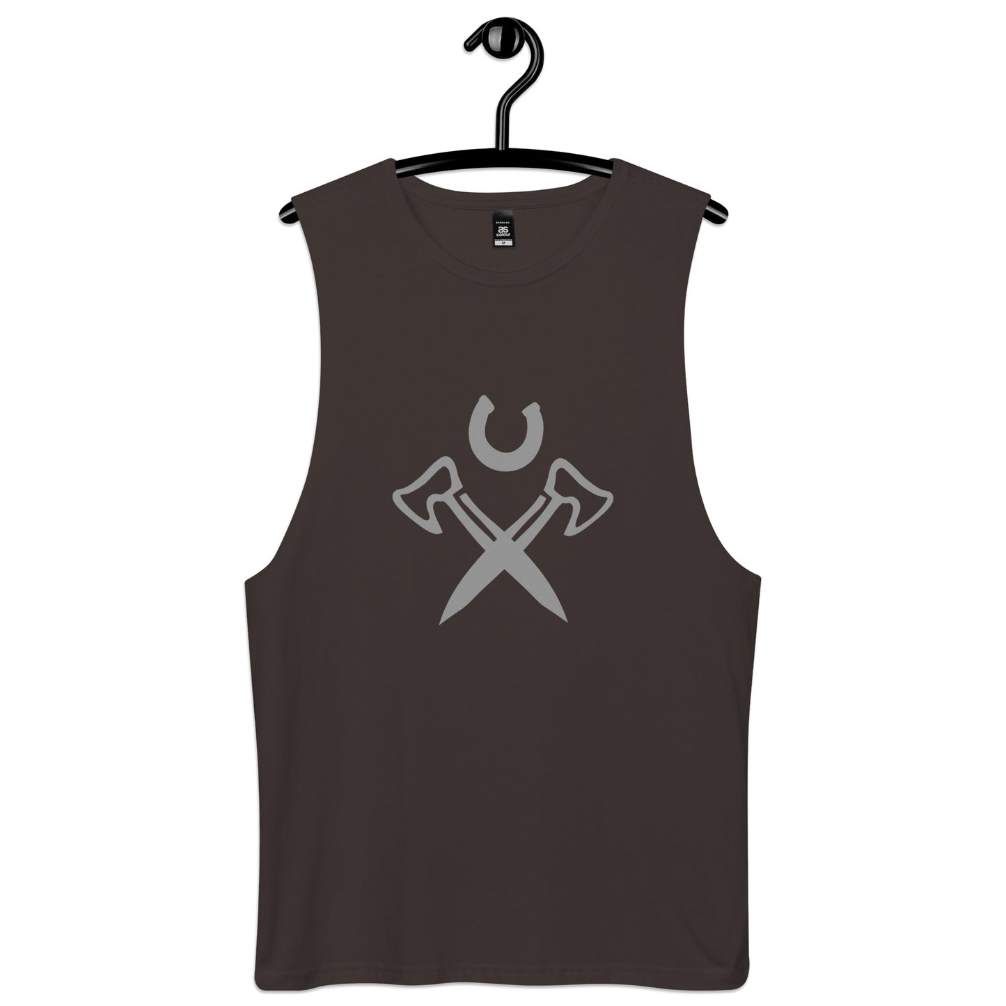 Axes and Horsehoe Men’s drop arm tank top