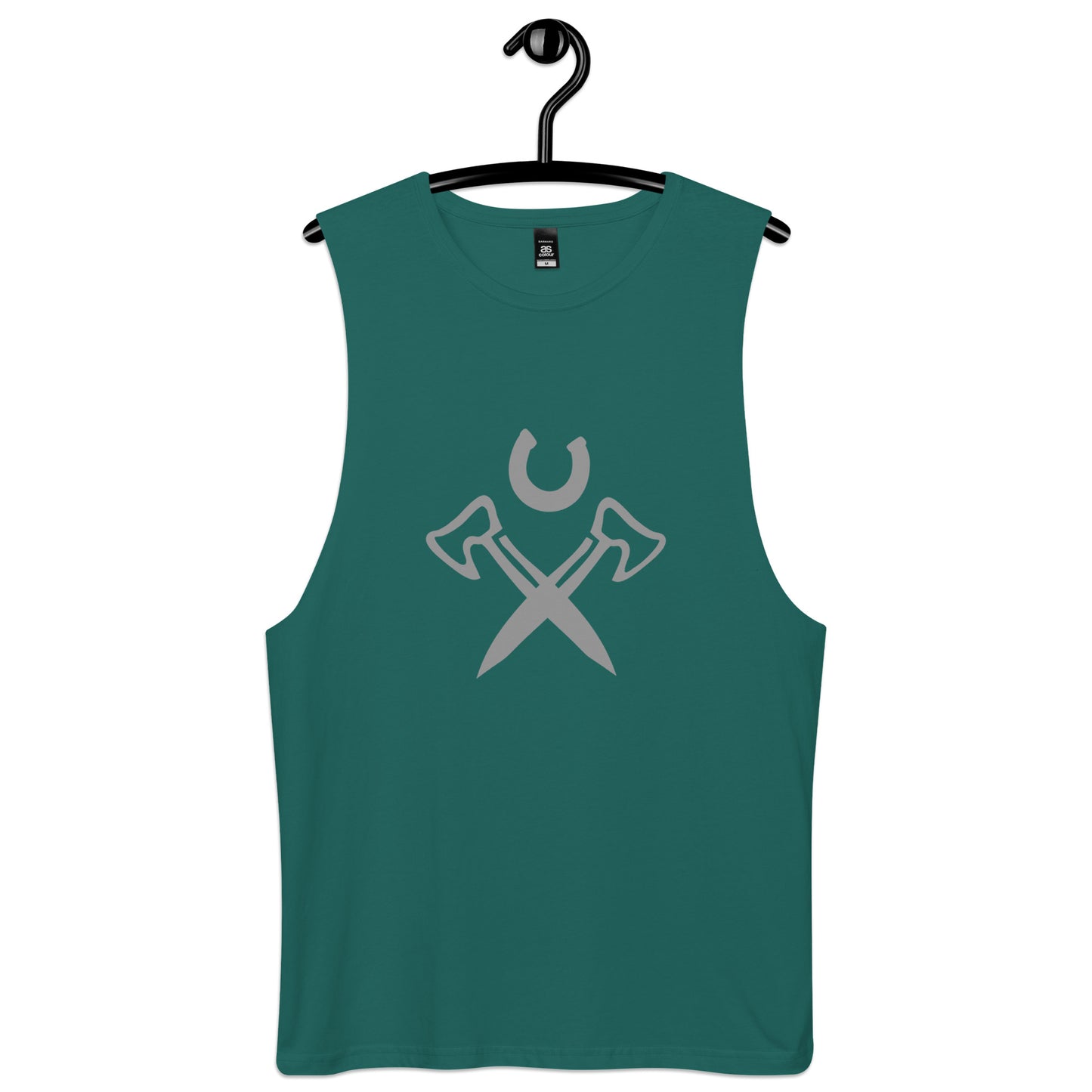 Axes and Horsehoe Men’s drop arm tank top