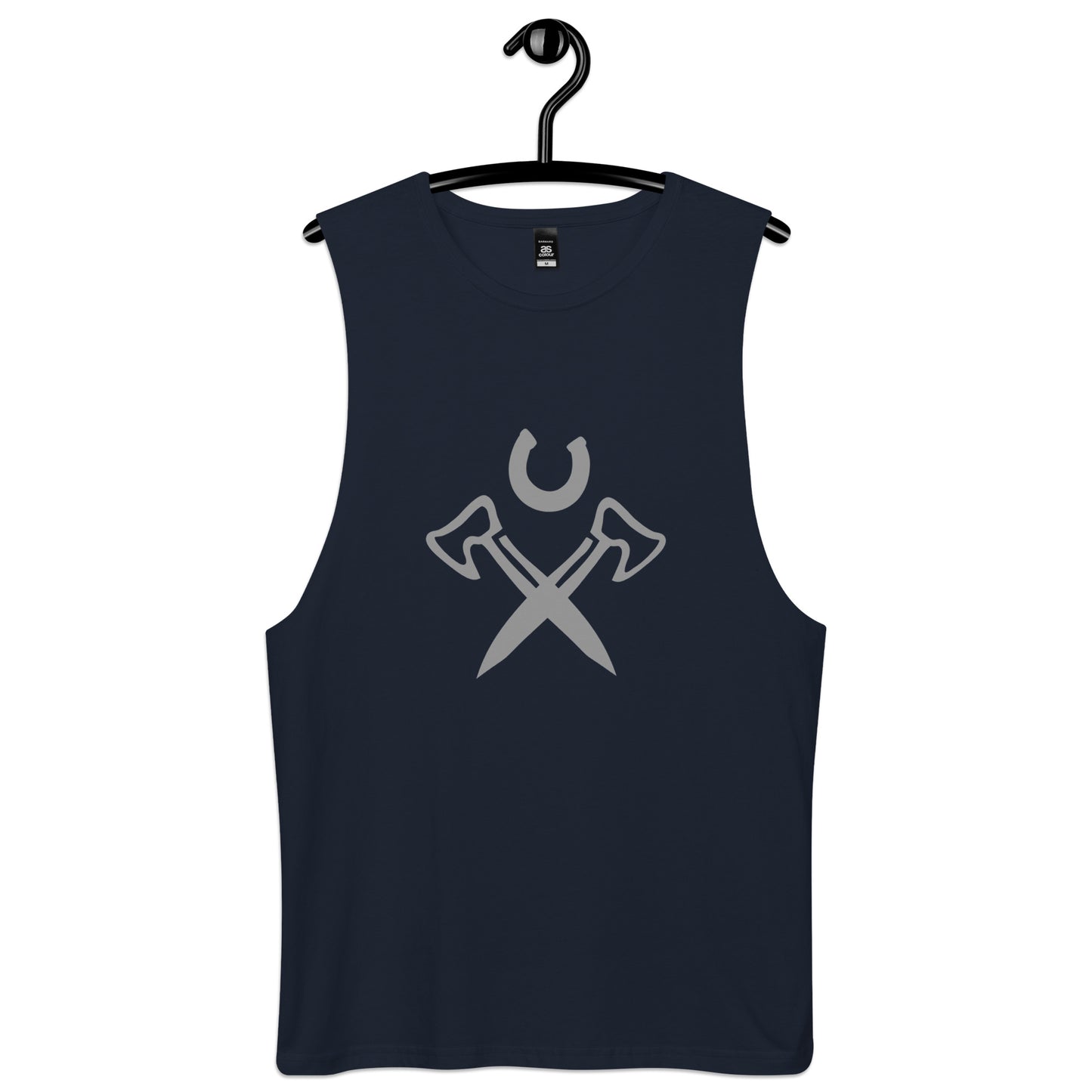 Axes and Horsehoe Men’s drop arm tank top