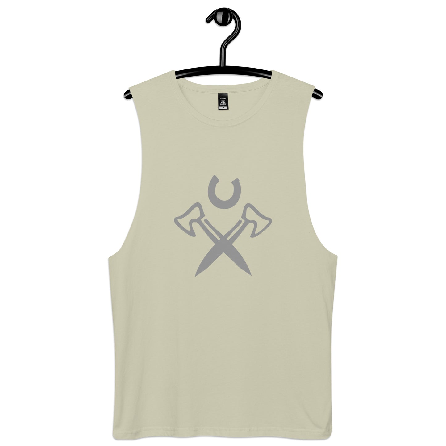 Axes and Horsehoe Men’s drop arm tank top