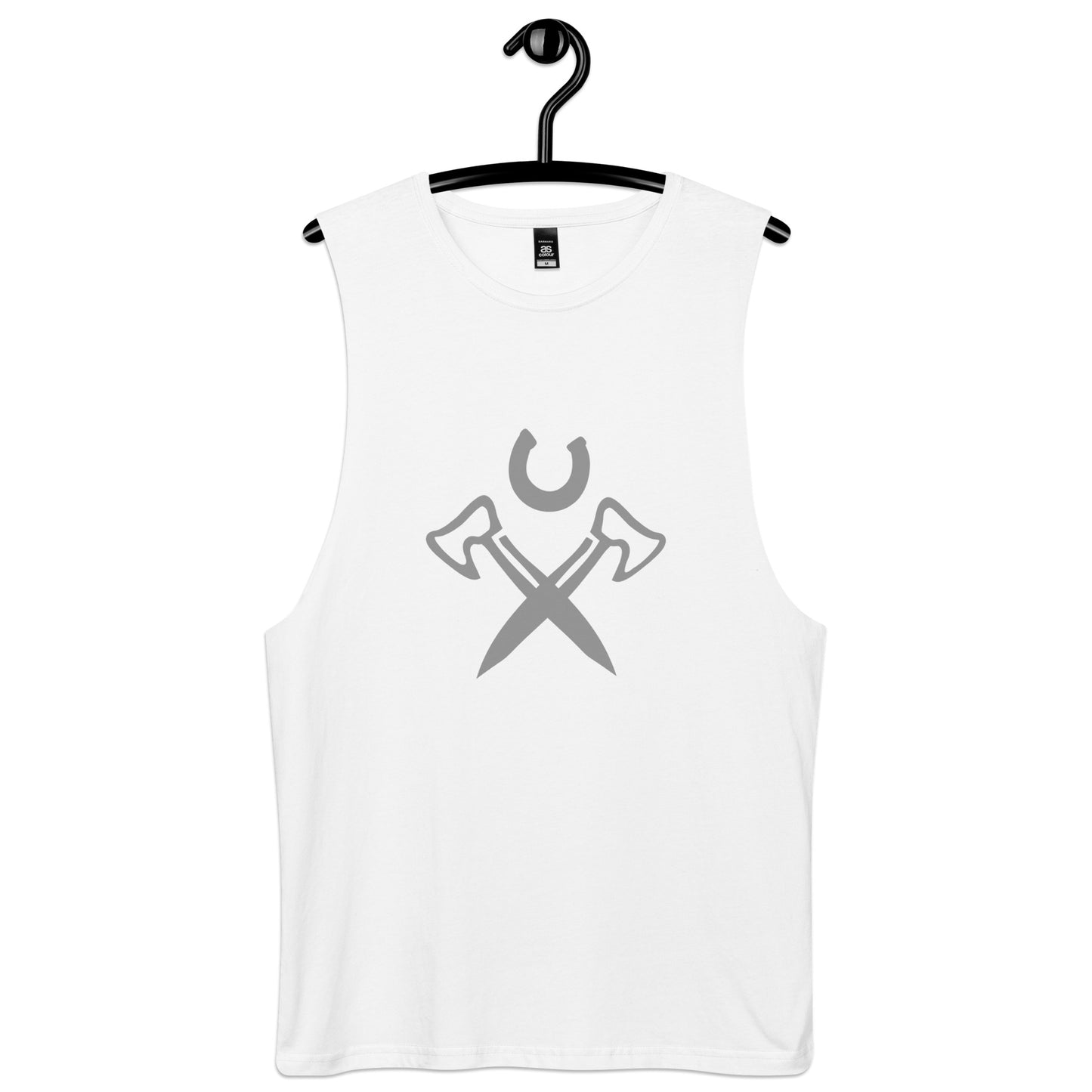 Axes and Horsehoe Men’s drop arm tank top