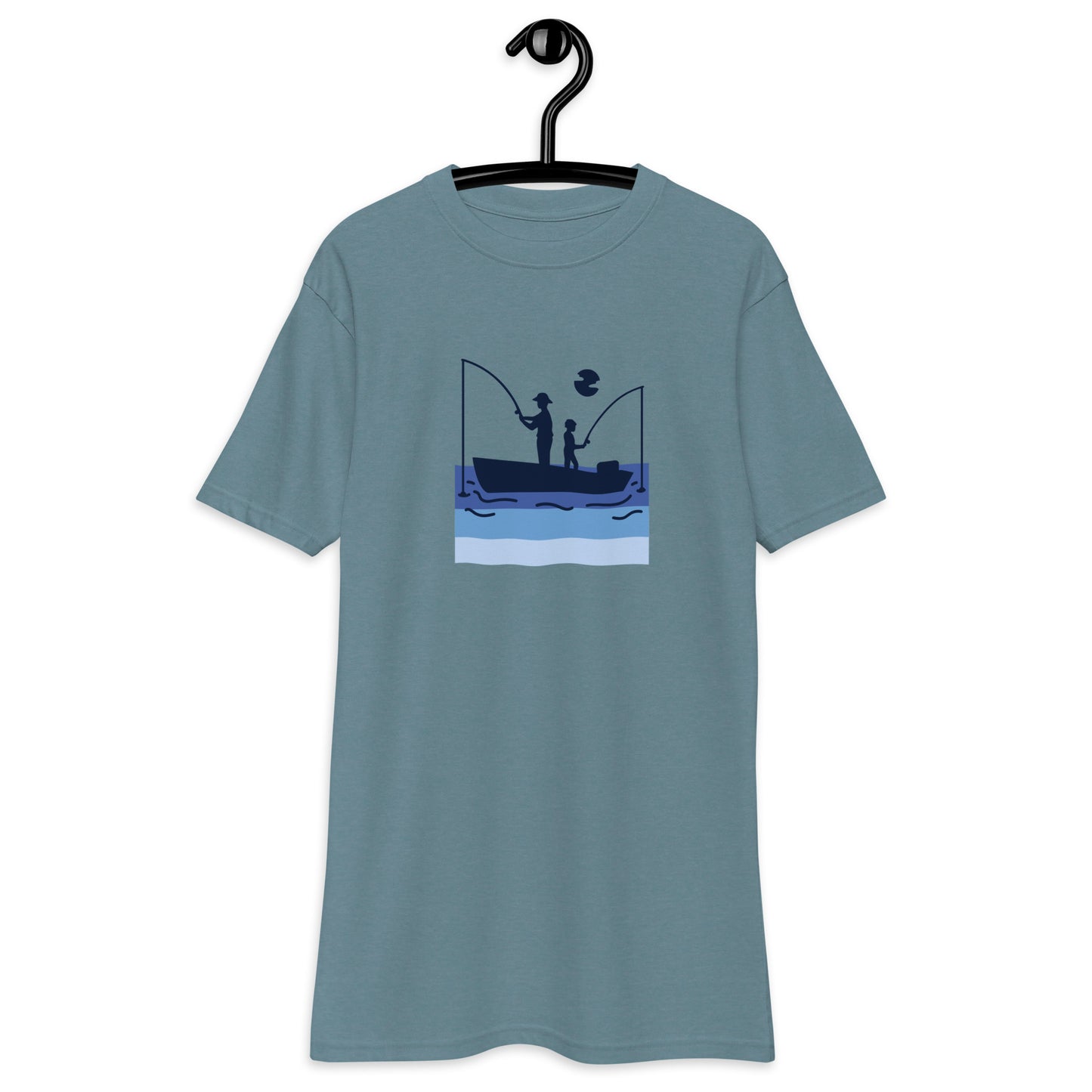 Fishing T-shirt Father and son Men’s premium heavyweight tee