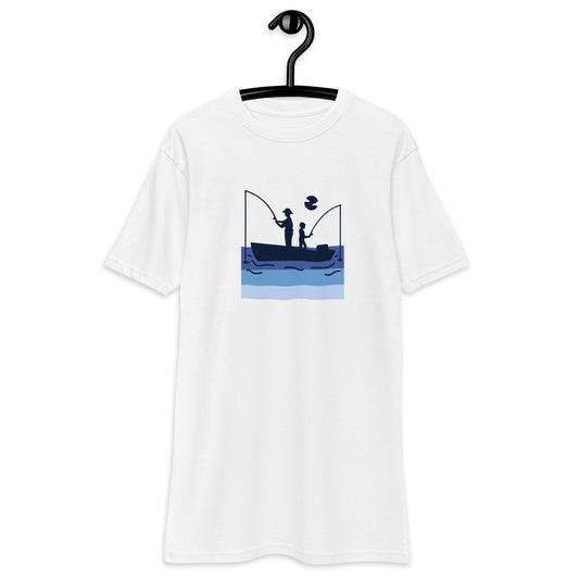 Fishing T-shirt Father and son Men’s premium heavyweight tee