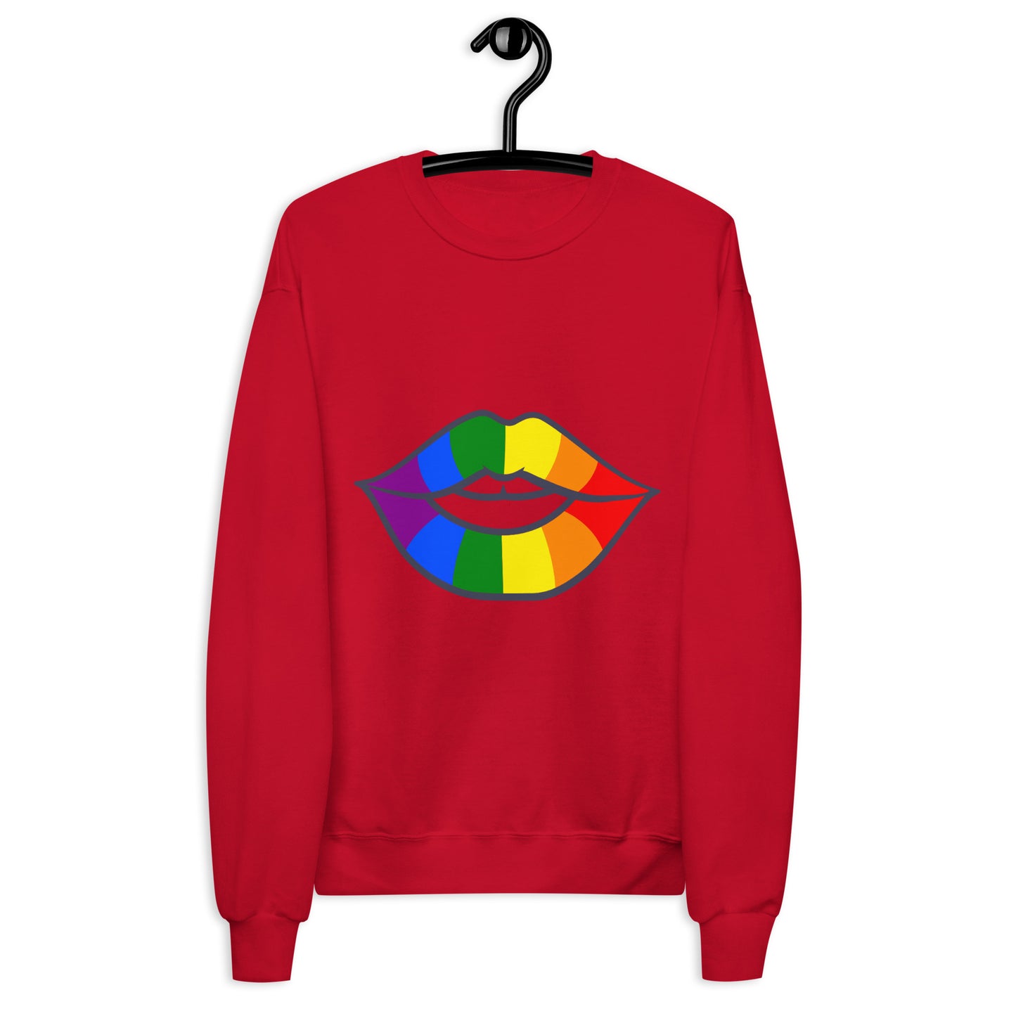 Lips Rainbow Unisex fleece sweatshirt