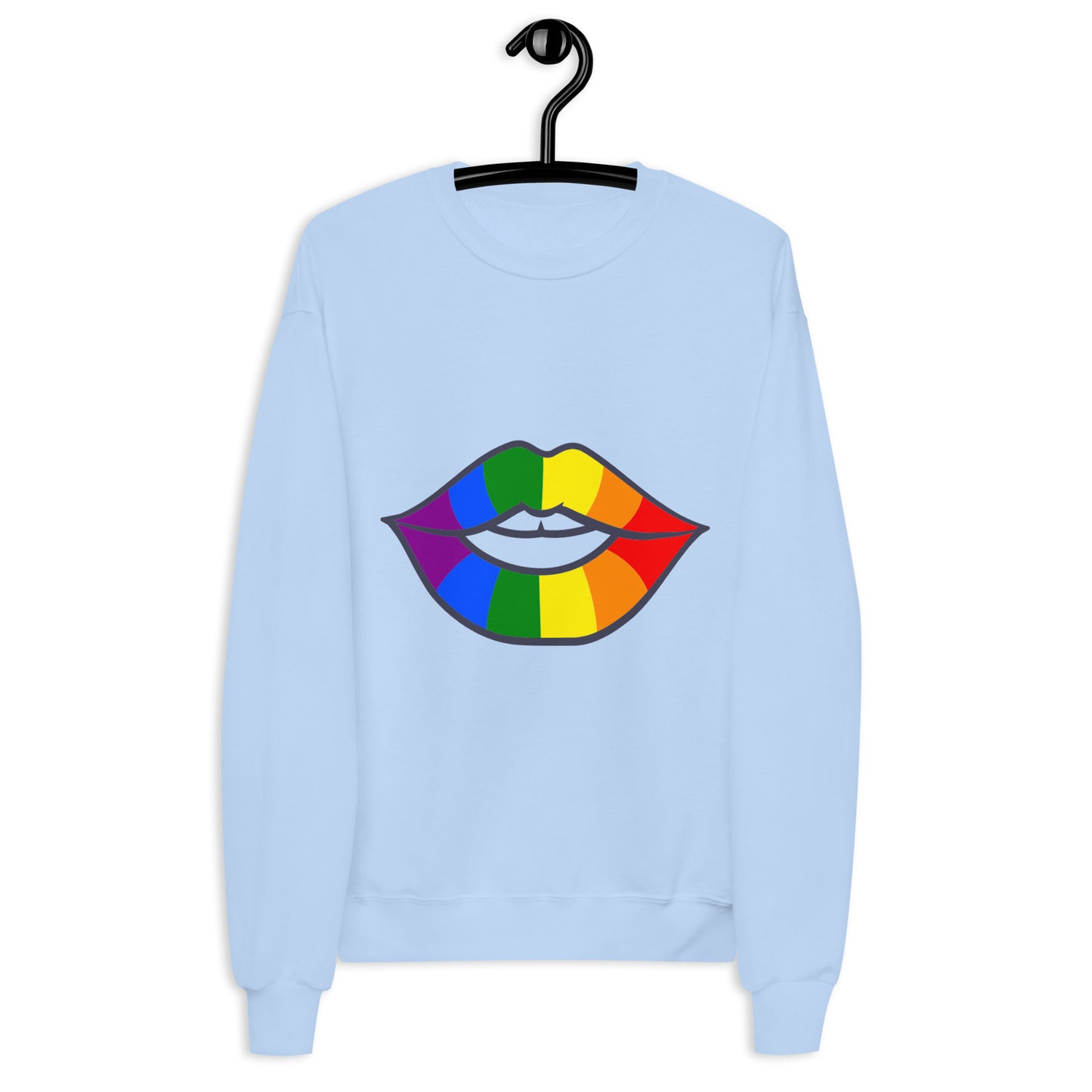 Lips Rainbow Unisex fleece sweatshirt