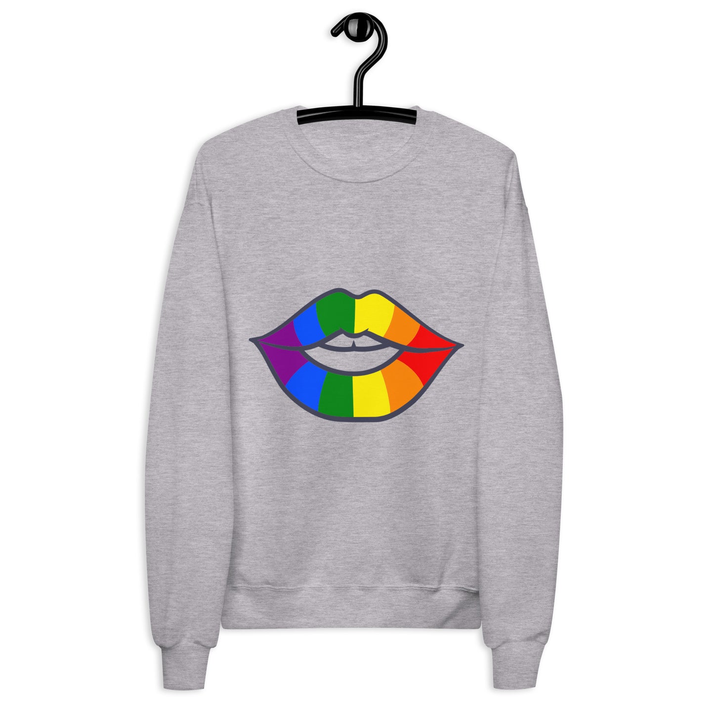 Lips Rainbow Unisex fleece sweatshirt