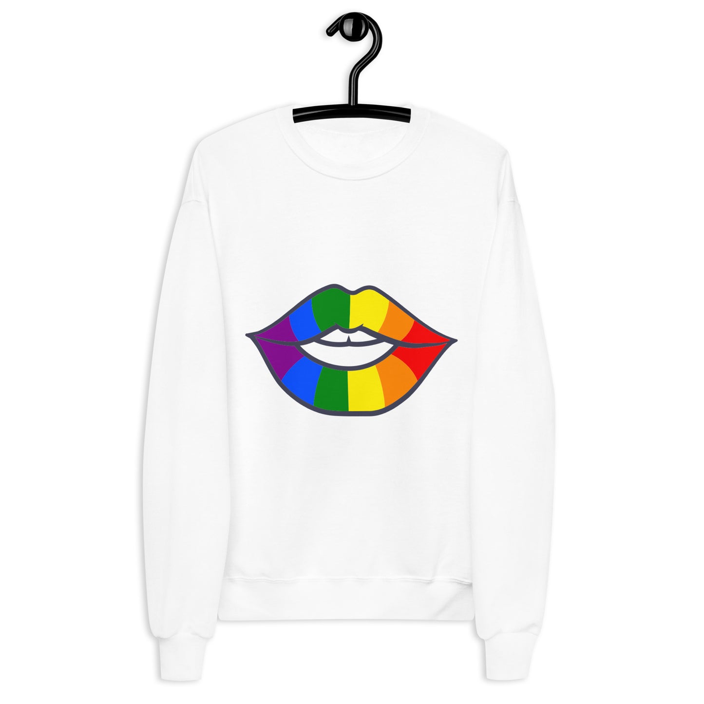 Lips Rainbow Unisex fleece sweatshirt