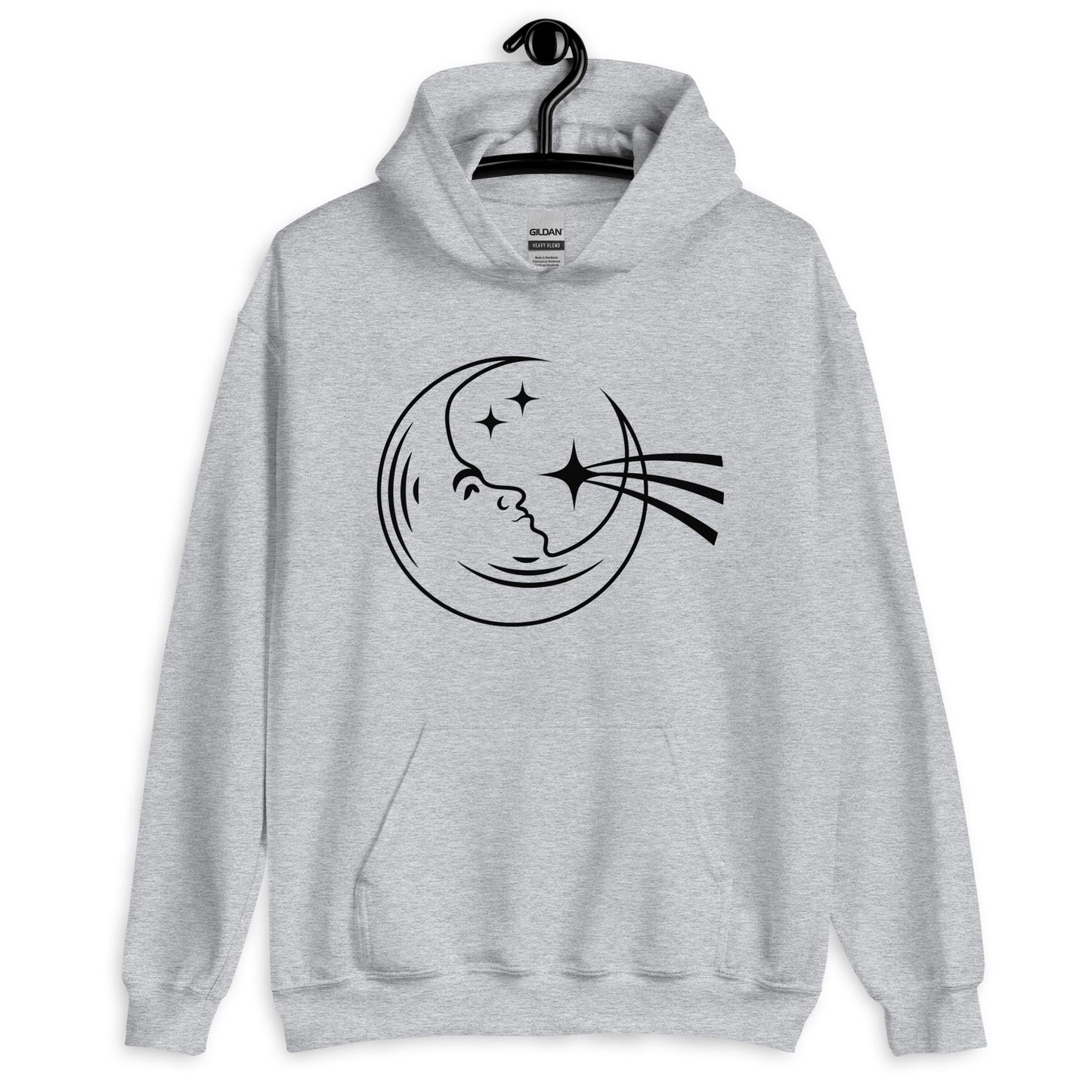 Moon and Falling Star Unisex Hoodie