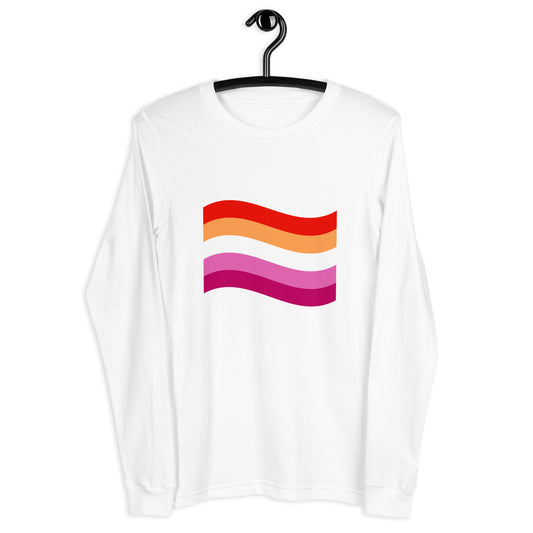 Lesbian Flag Unisex Long Sleeve Tee