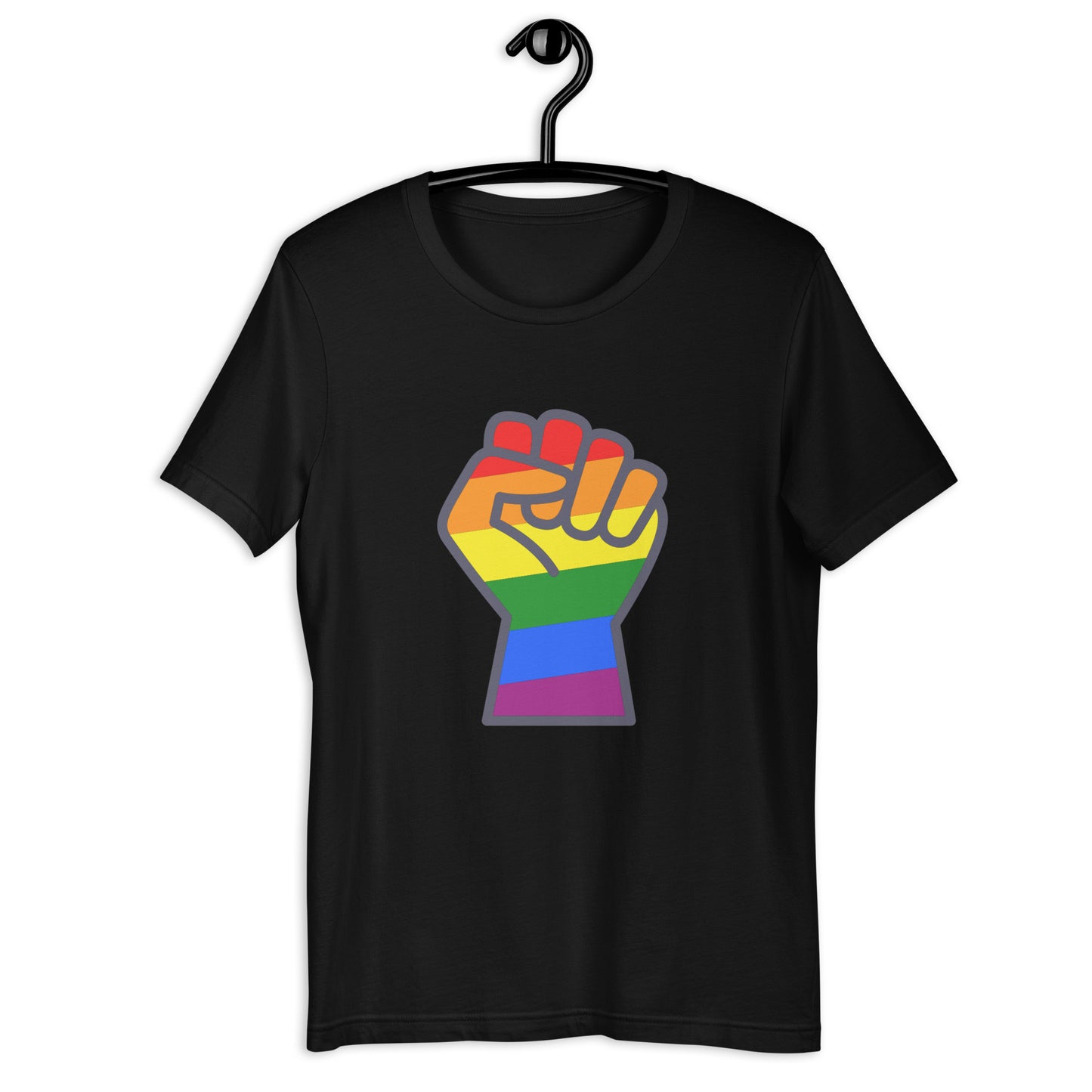 RAINBOW FIST PUMP Unisex t-shirt