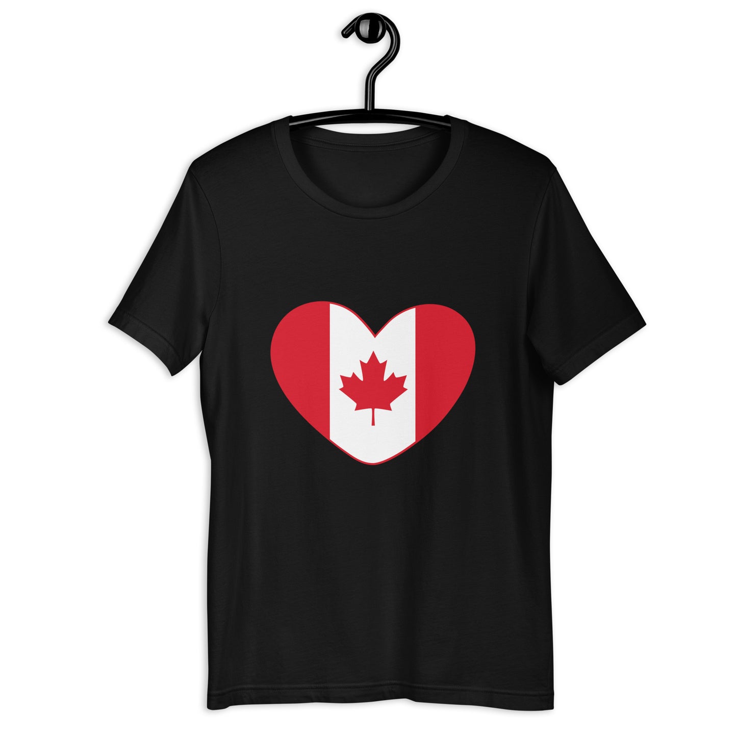 Heart Shaped Canadian Flag Unisex t-shirt