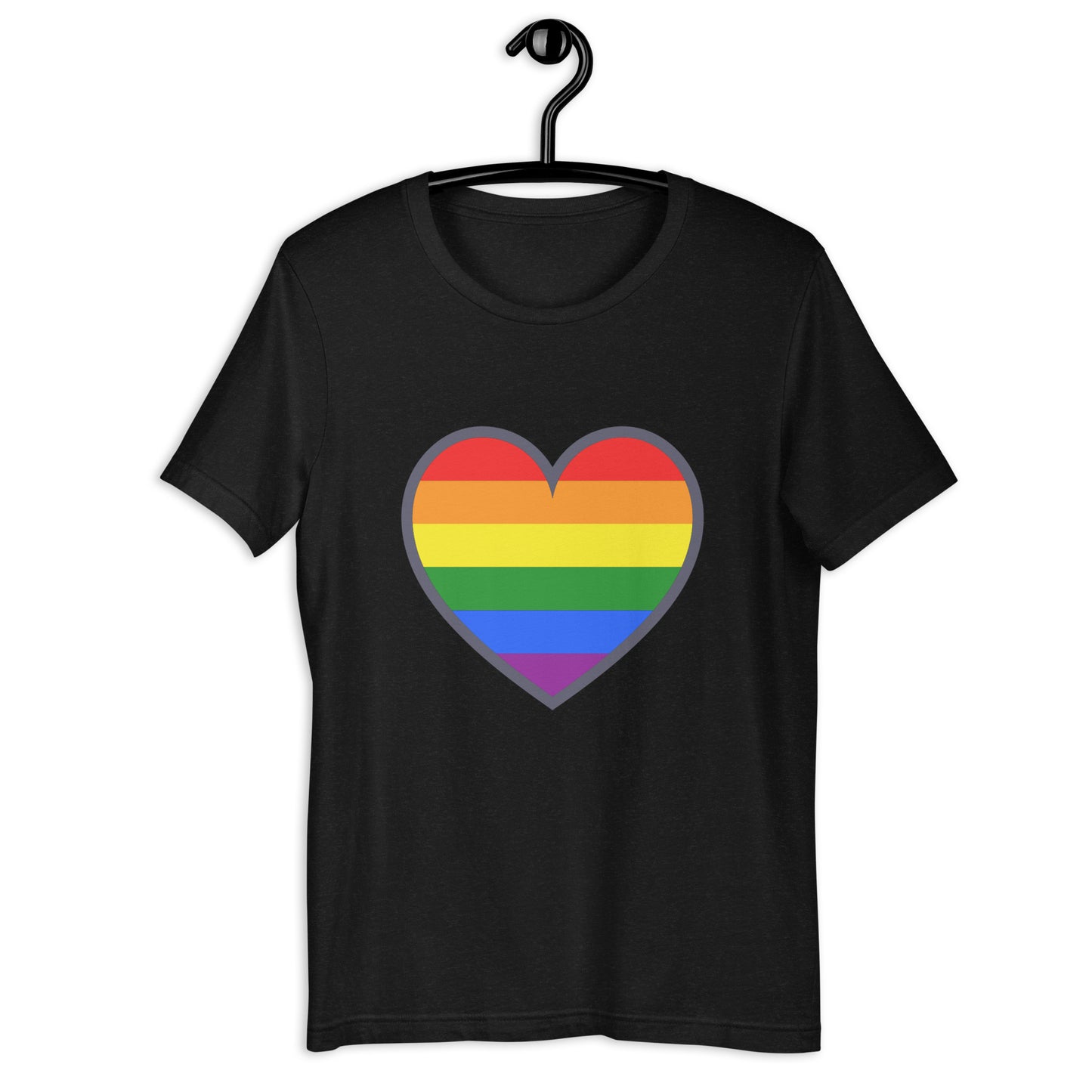 large rainbow heart Unisex t-shirt