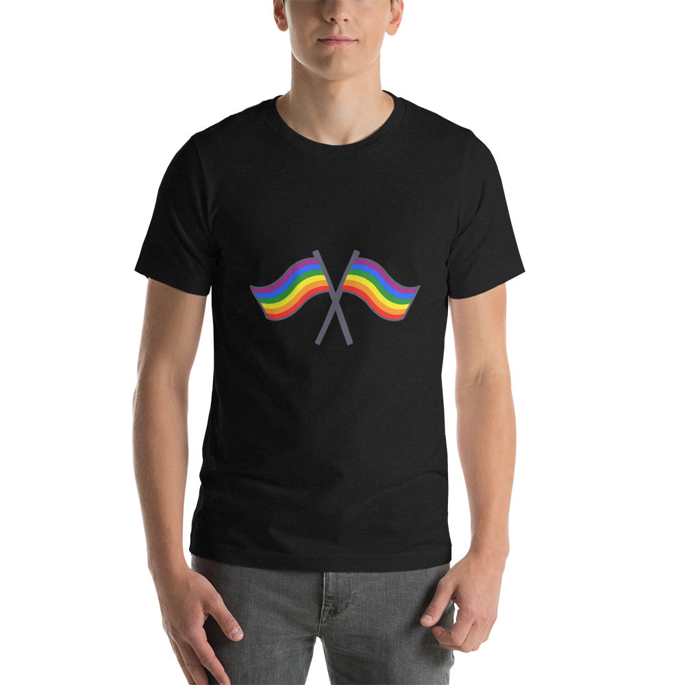 Dual Rainbow flag Unisex t-shirt