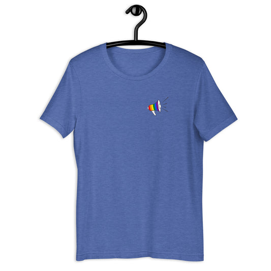 Rainbow megaphone Unisex t-shirt