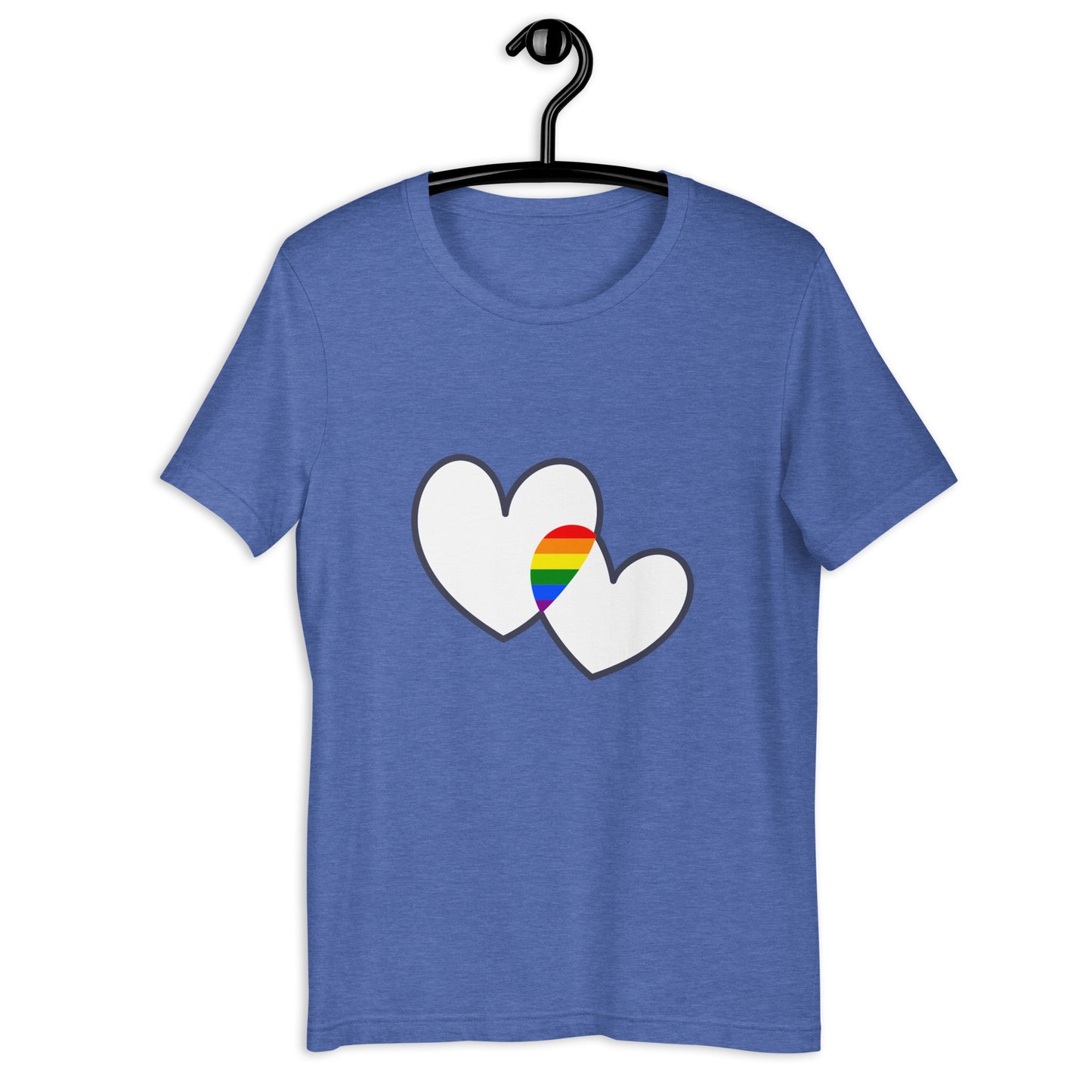 2 HEARTS RAINBOW Unisex t-shirt