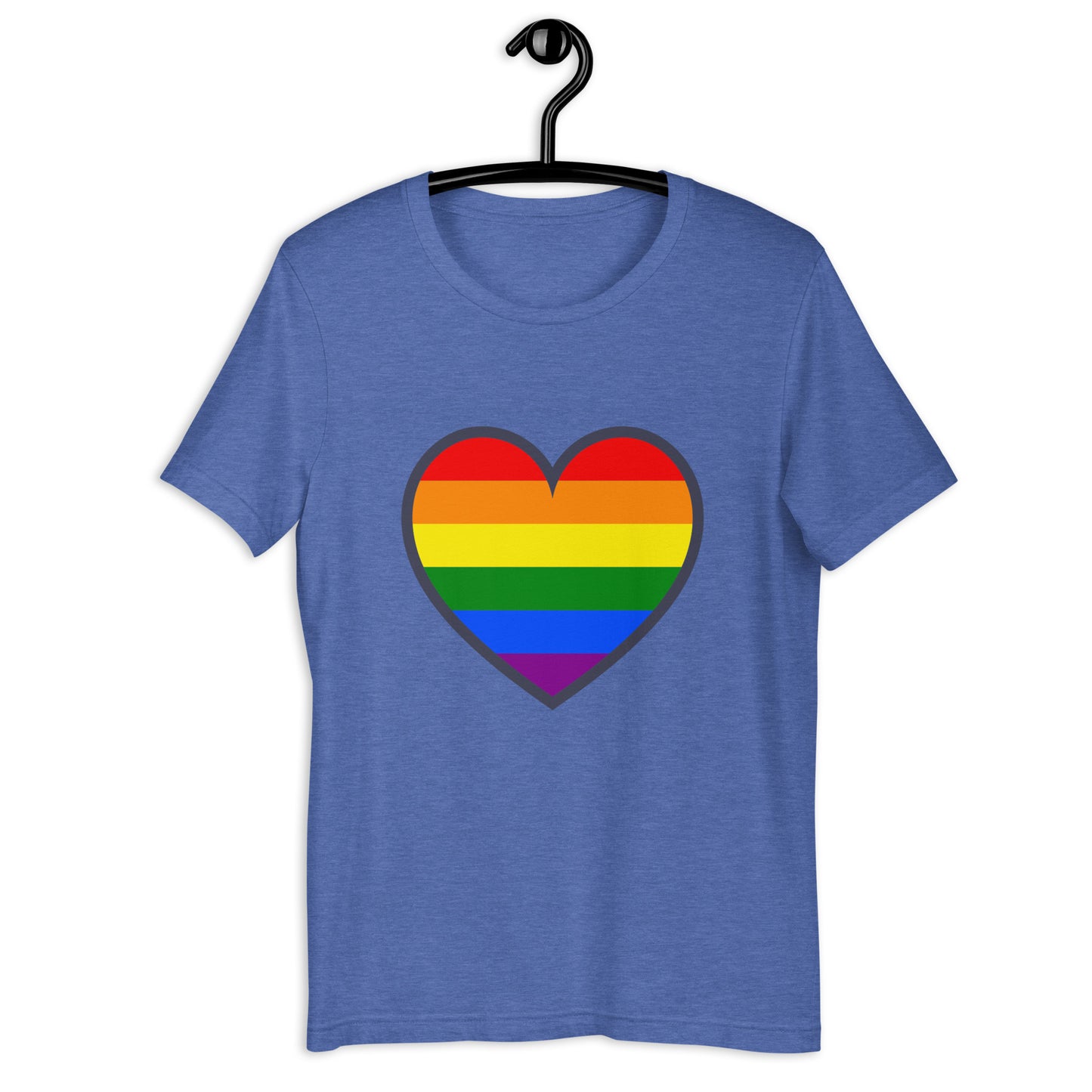 large rainbow heart Unisex t-shirt