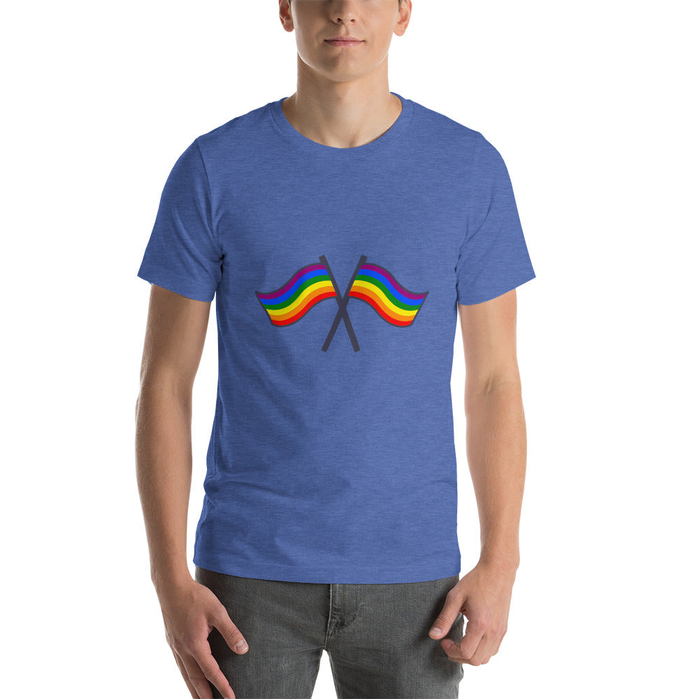 Dual Rainbow flag Unisex t-shirt