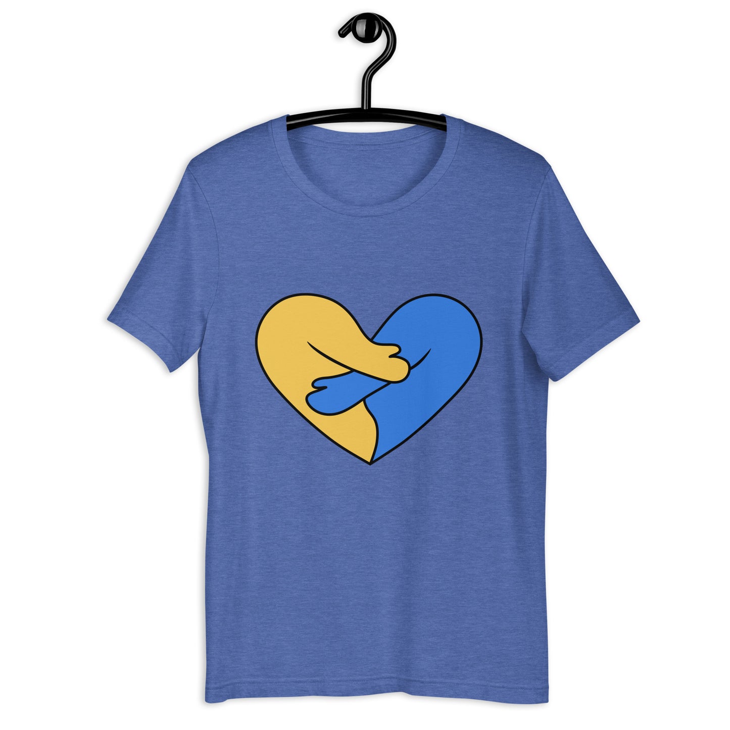 Ukraine Hugging Heart Unisex t-shirt