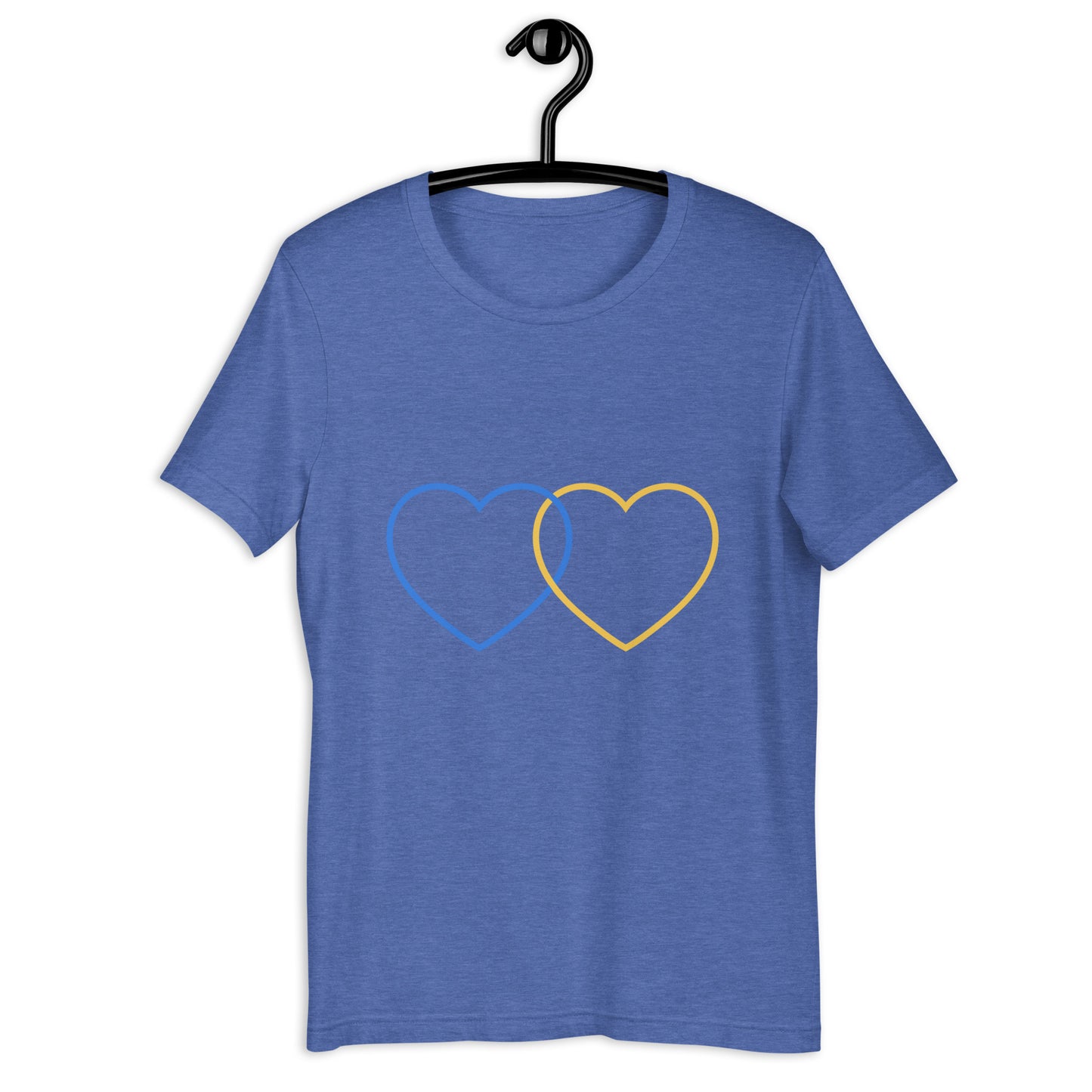 Ukraine 2 Hearts Unisex t-shirt