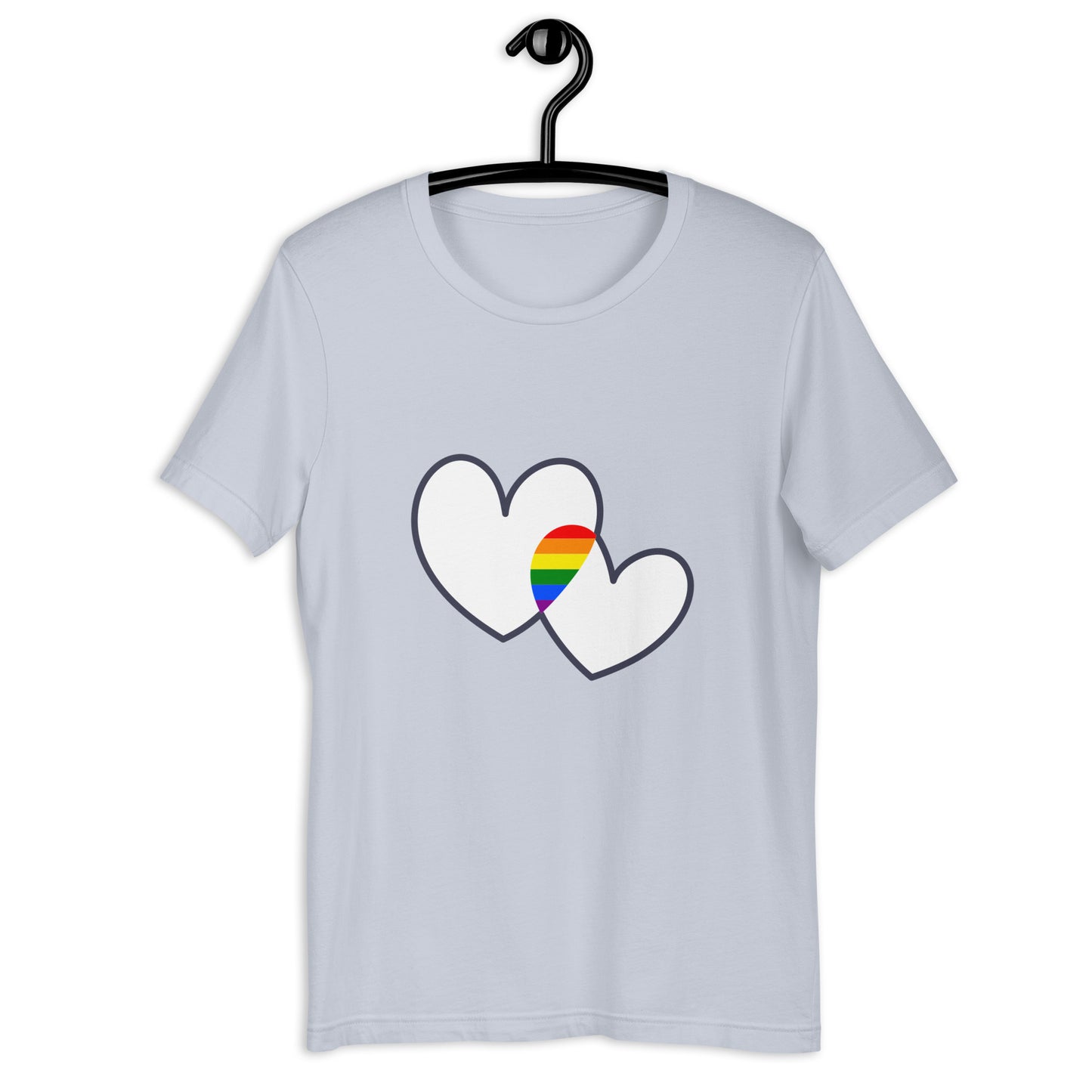 2 HEARTS RAINBOW Unisex t-shirt