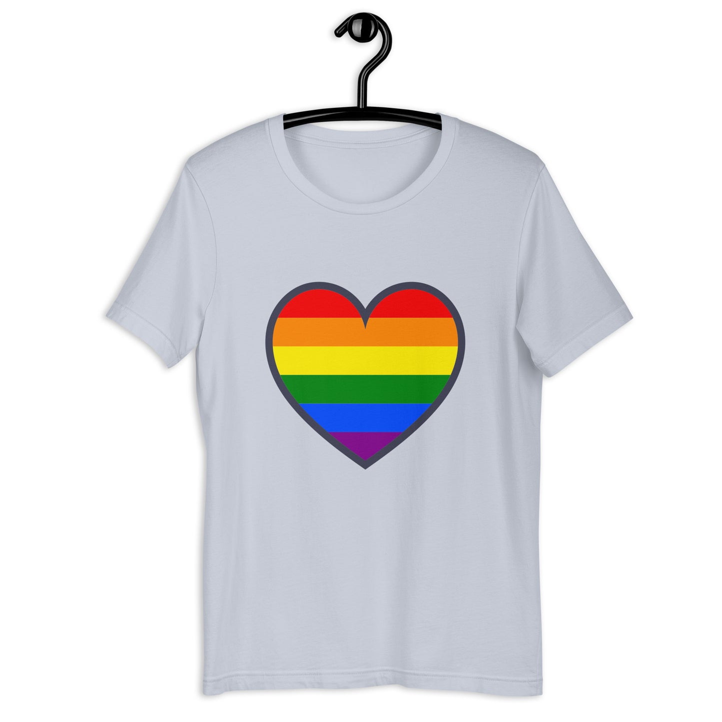 large rainbow heart Unisex t-shirt