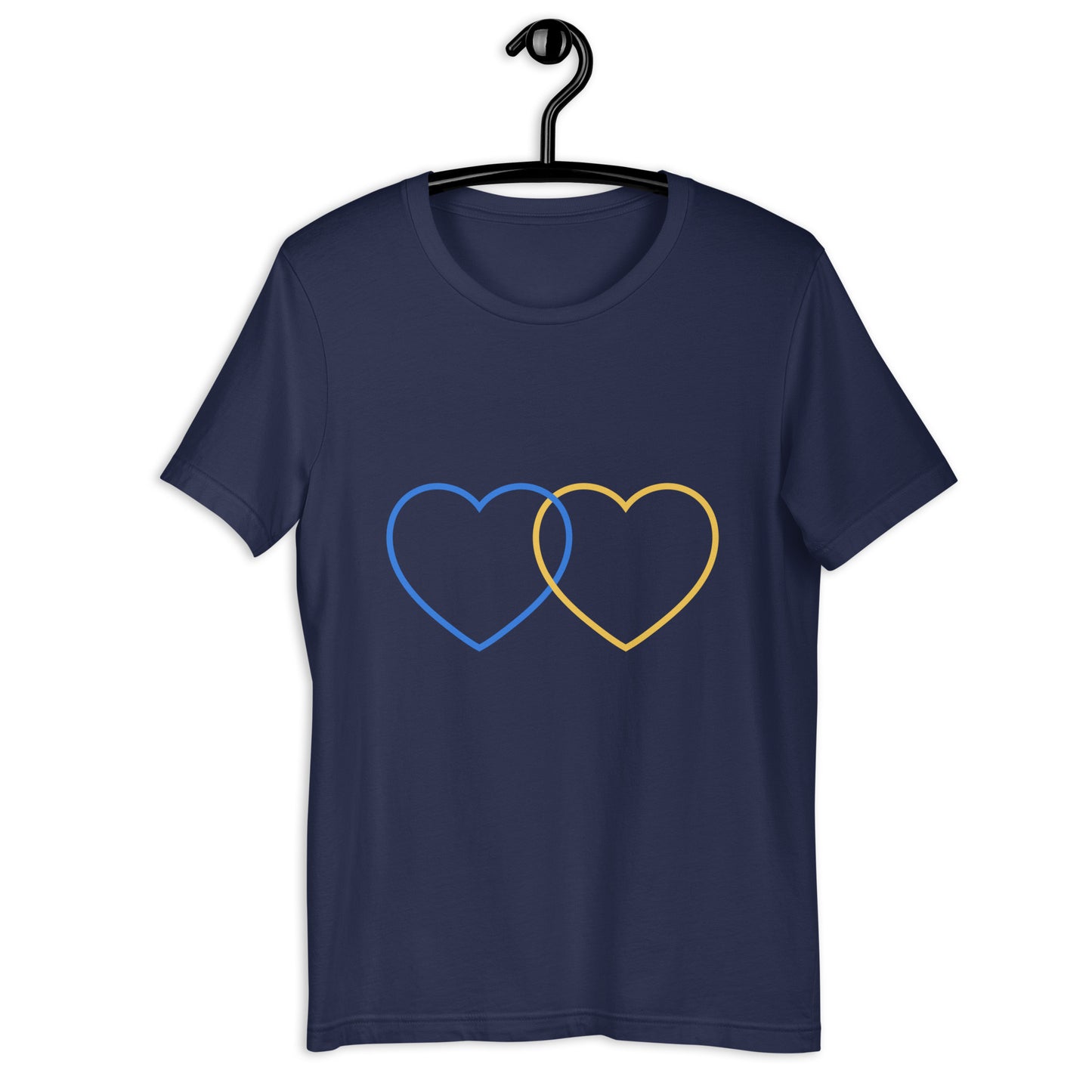 Ukraine 2 Hearts Unisex t-shirt