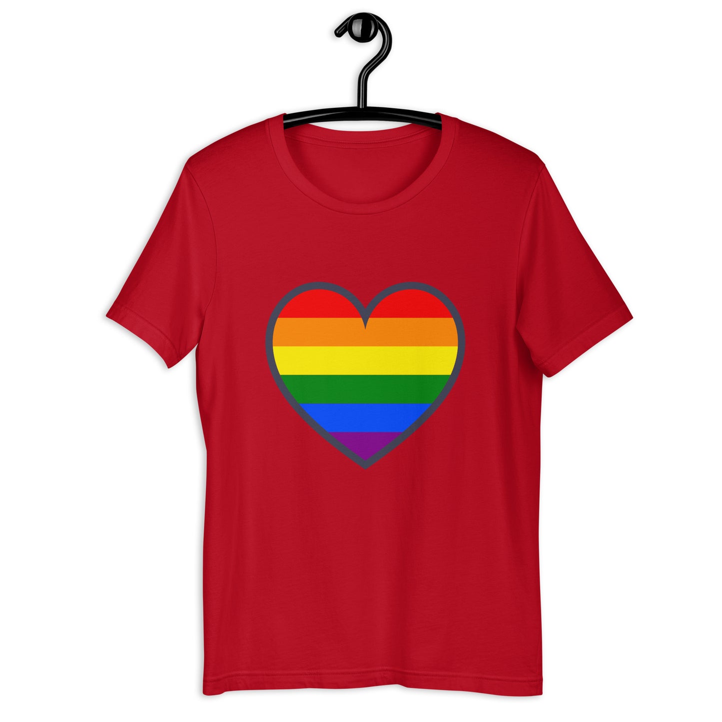 large rainbow heart Unisex t-shirt