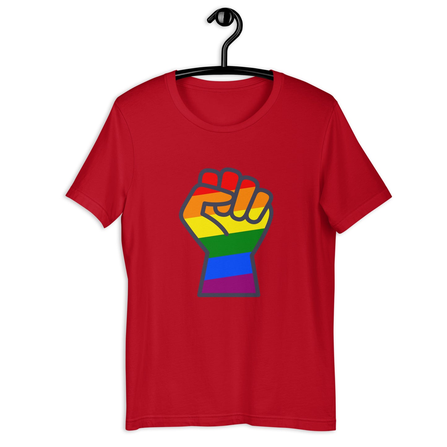 RAINBOW FIST PUMP Unisex t-shirt