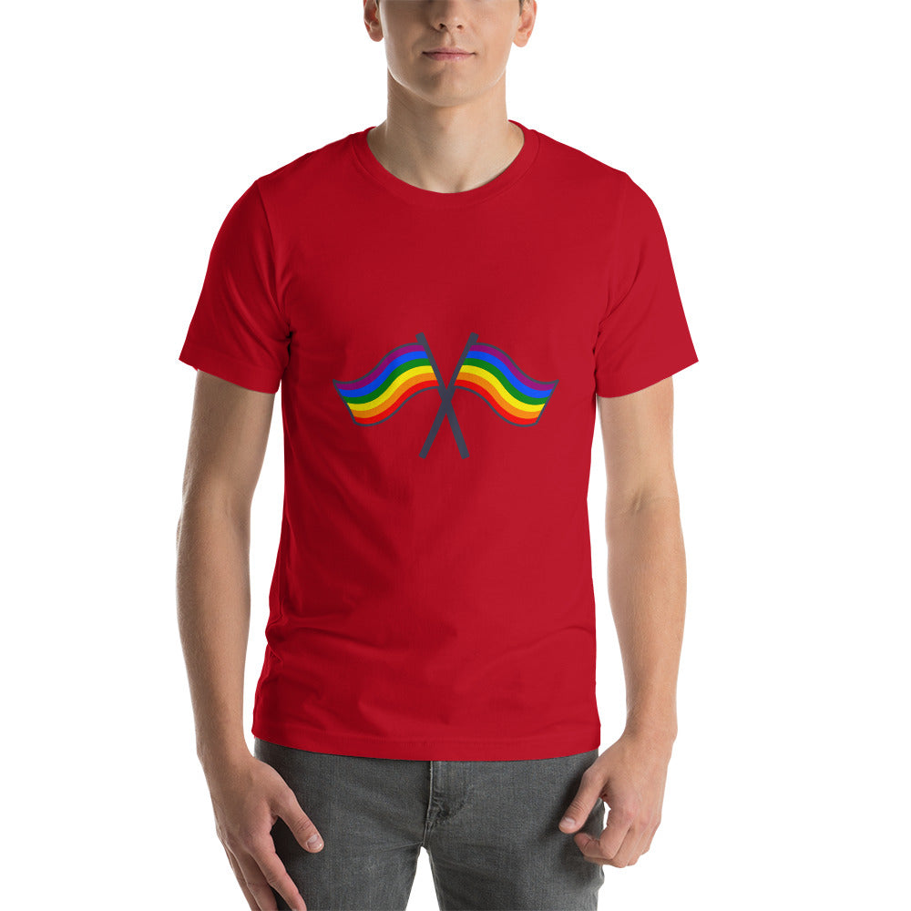 Dual Rainbow flag Unisex t-shirt