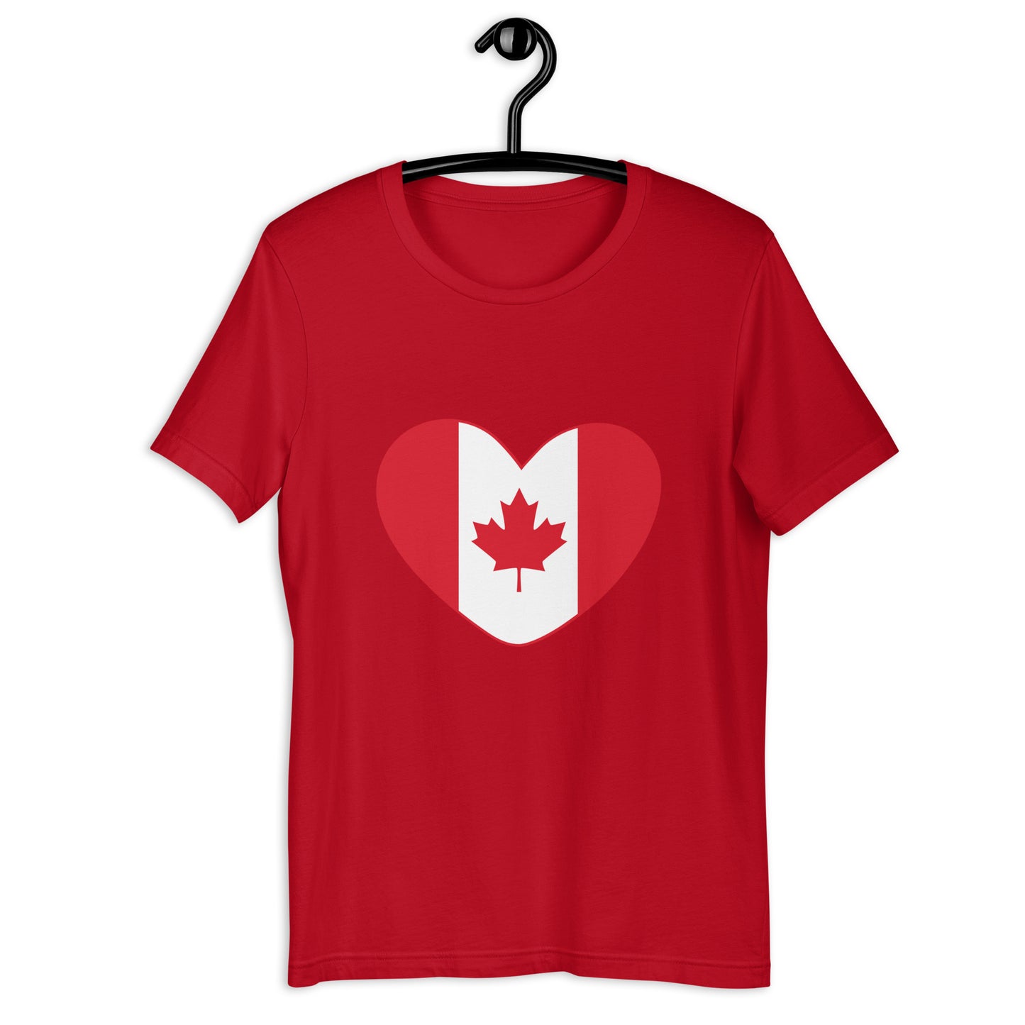 Heart Shaped Canadian Flag Unisex t-shirt