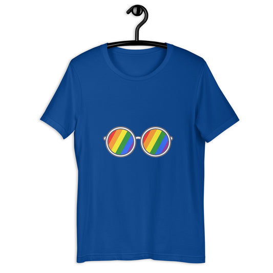 ROUND RAINBOW GLASSES Unisex t-shirt