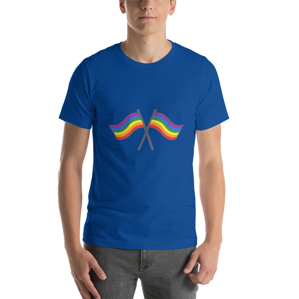 Dual Rainbow flag Unisex t-shirt