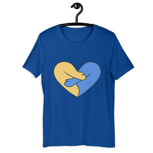 Ukraine Hugging Heart Unisex t-shirt