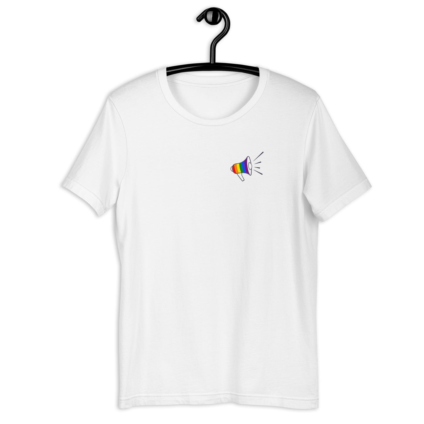 Rainbow megaphone Unisex t-shirt