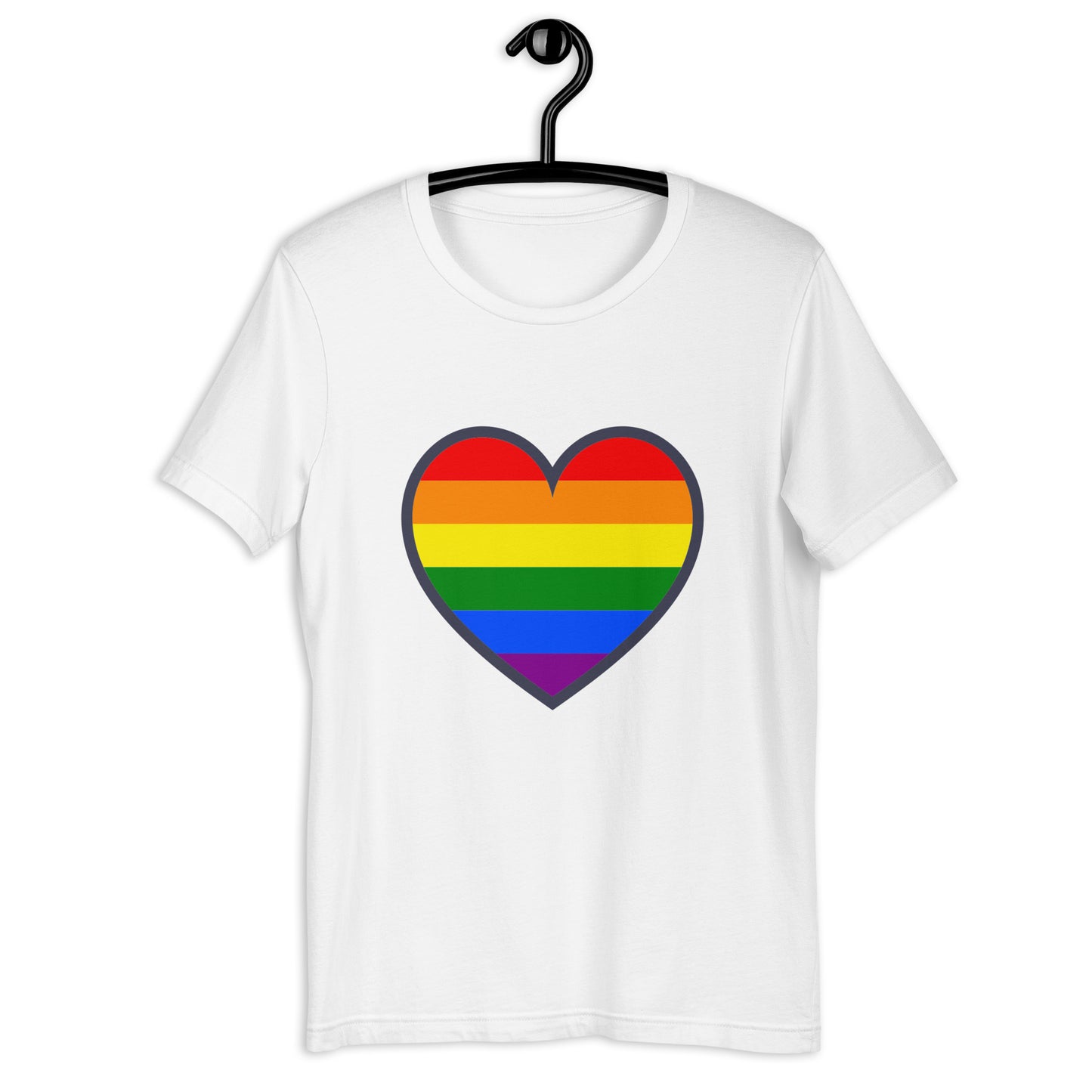 large rainbow heart Unisex t-shirt