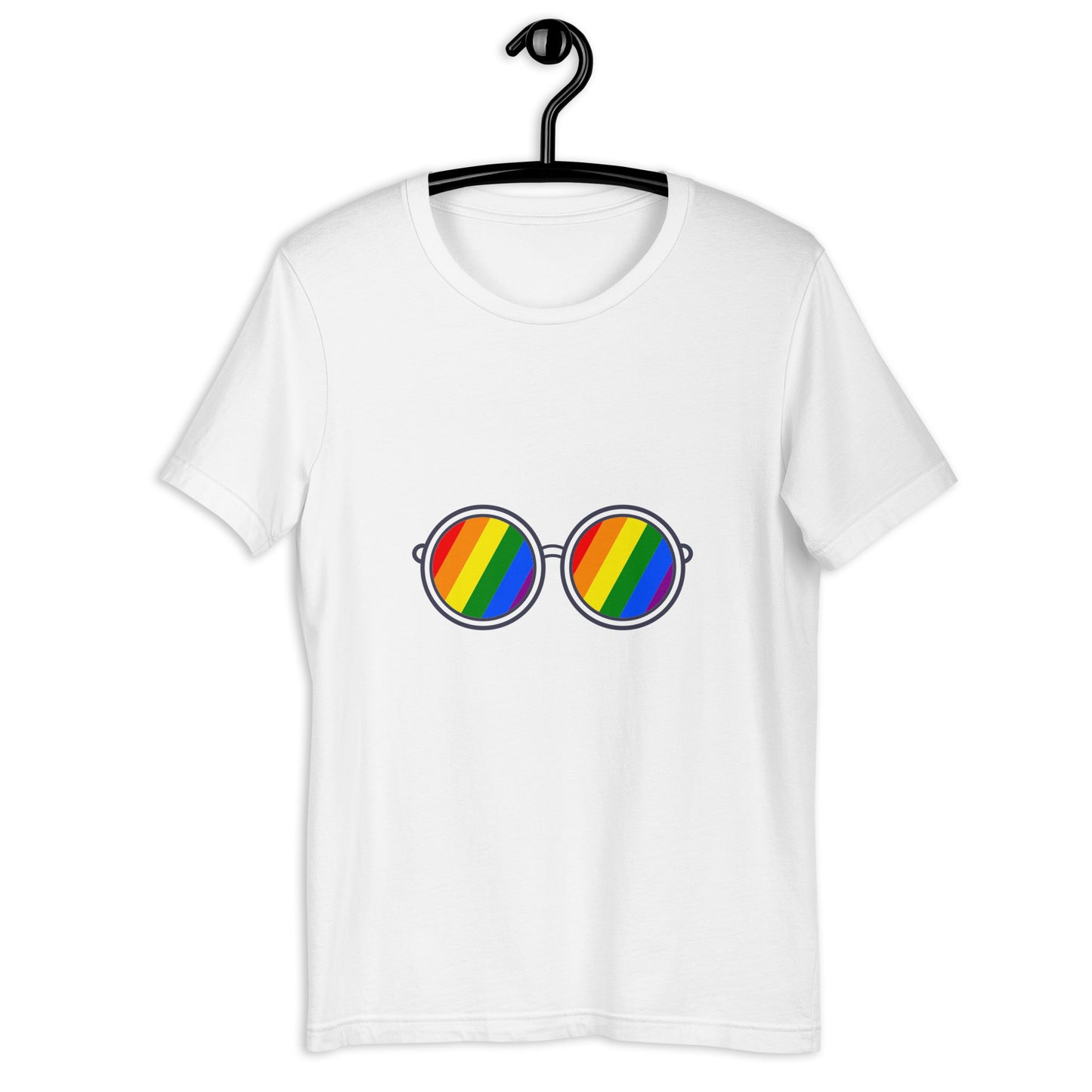 ROUND RAINBOW GLASSES Unisex t-shirt