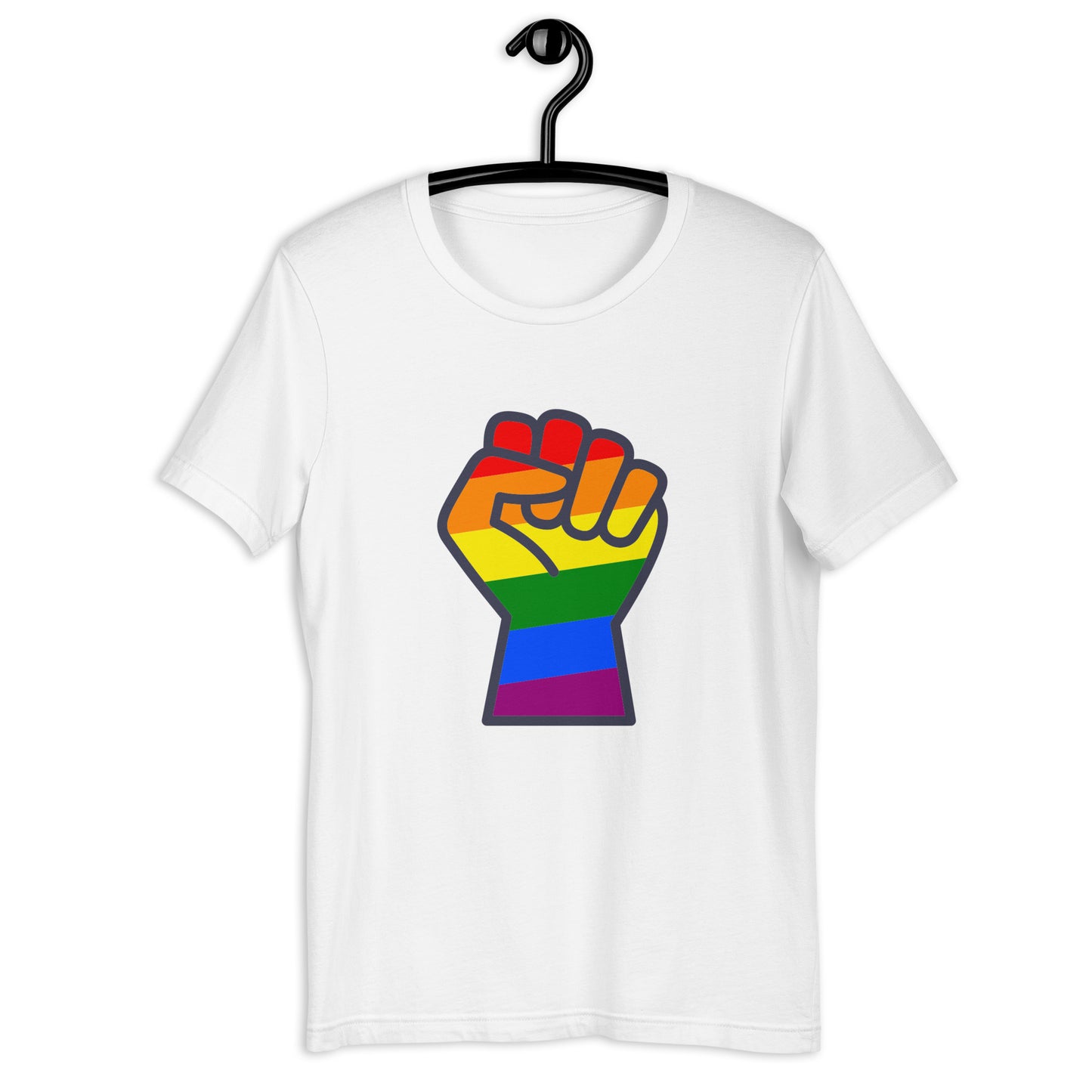 RAINBOW FIST PUMP Unisex t-shirt