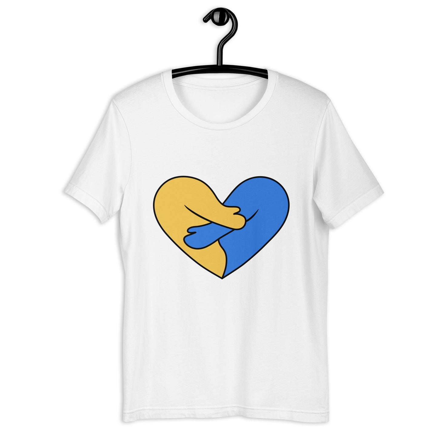 Ukraine Hugging Heart Unisex t-shirt