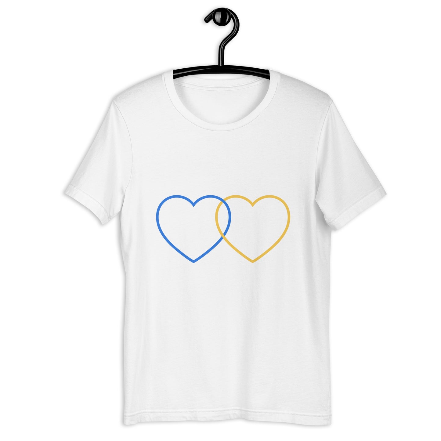 Ukraine 2 Hearts Unisex t-shirt