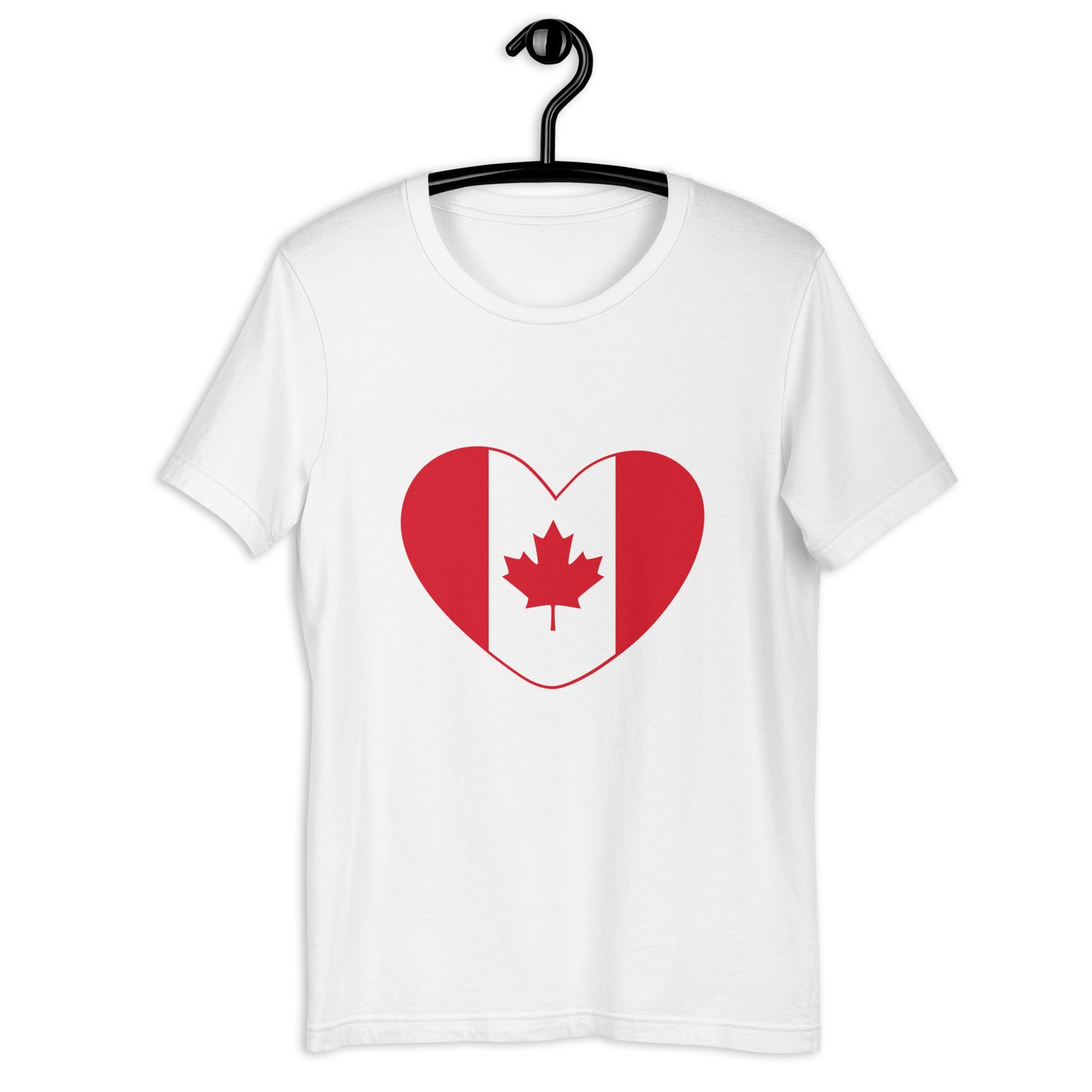 Heart Shaped Canadian Flag Unisex t-shirt