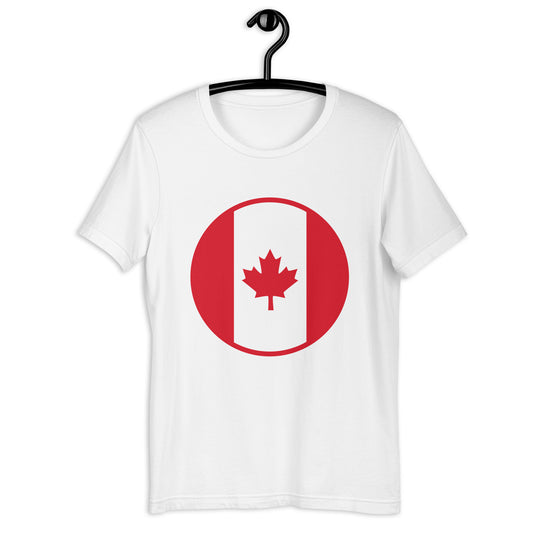 Round Canadian Flag Unisex t-shirt