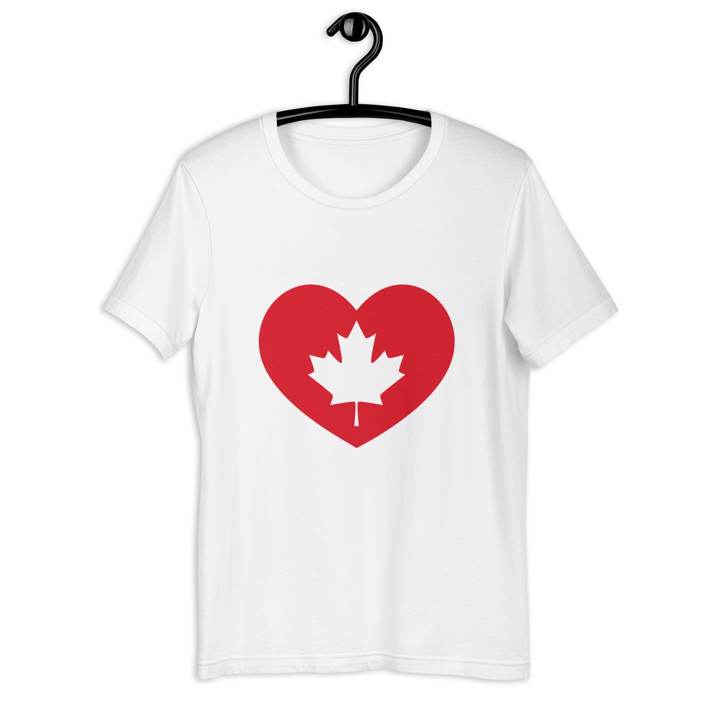 Canadian Maple Leaf Heart Unisex t-shirt