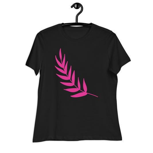 Pink Leaf Women's Relaxed T-Shirt