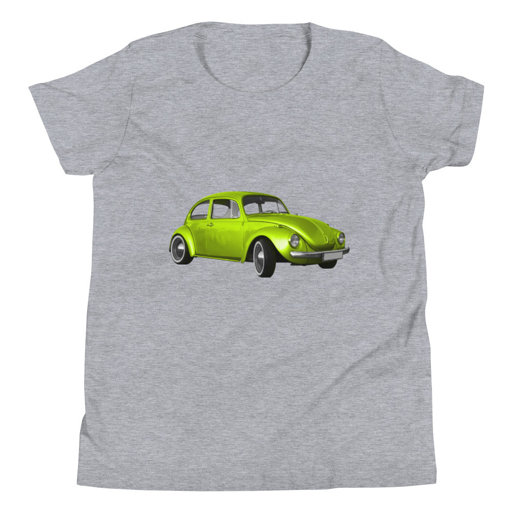 Vintage Green Beetle Car Youth Short Sleeve T-Shirt