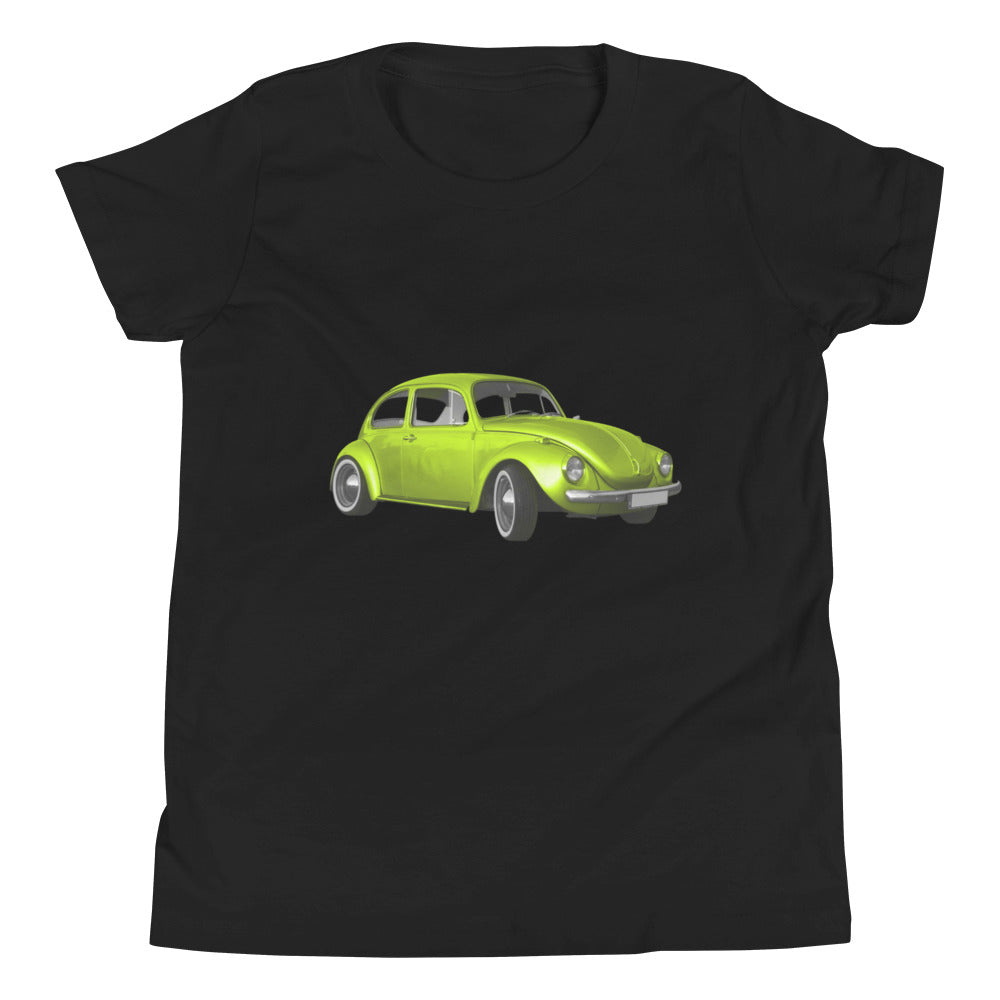 Vintage Green Beetle Car Youth Short Sleeve T-Shirt